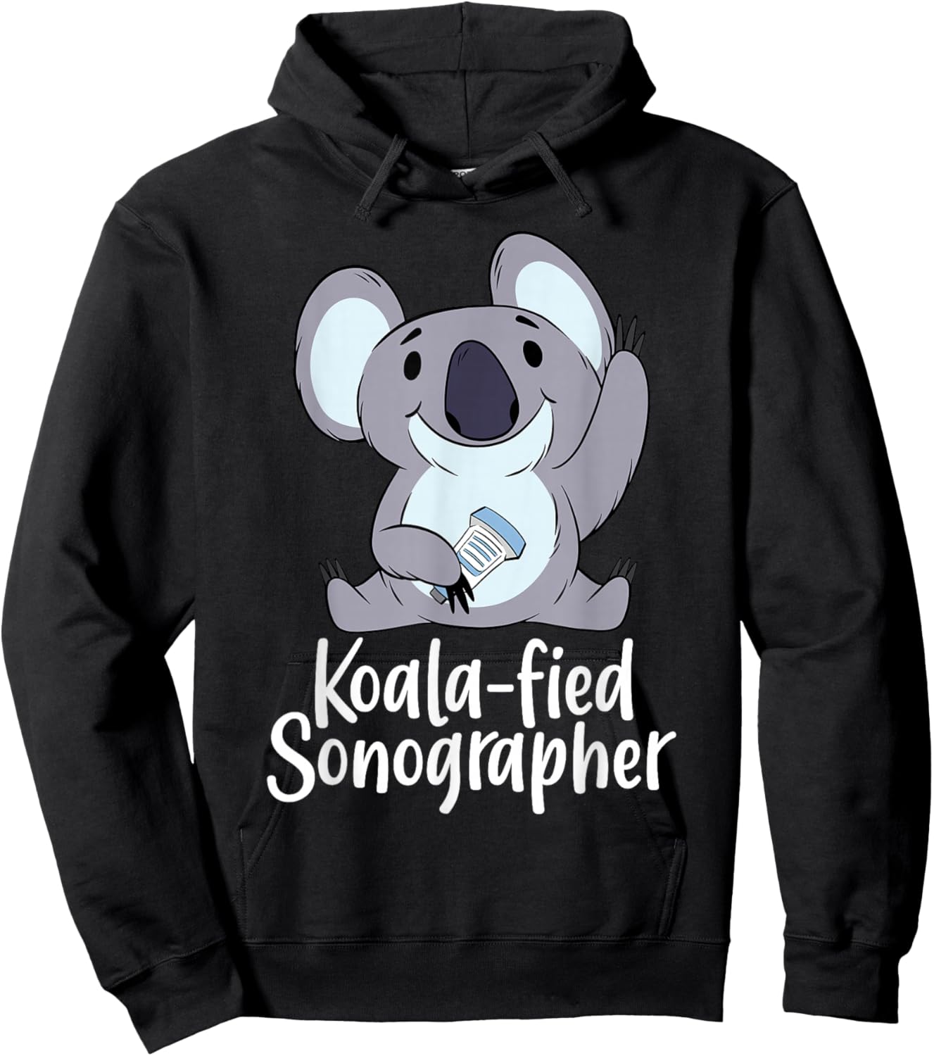 Sonography Ultrasound Tech Sonographer Funny Koala-Fied Hoodie - Hoodie | Black