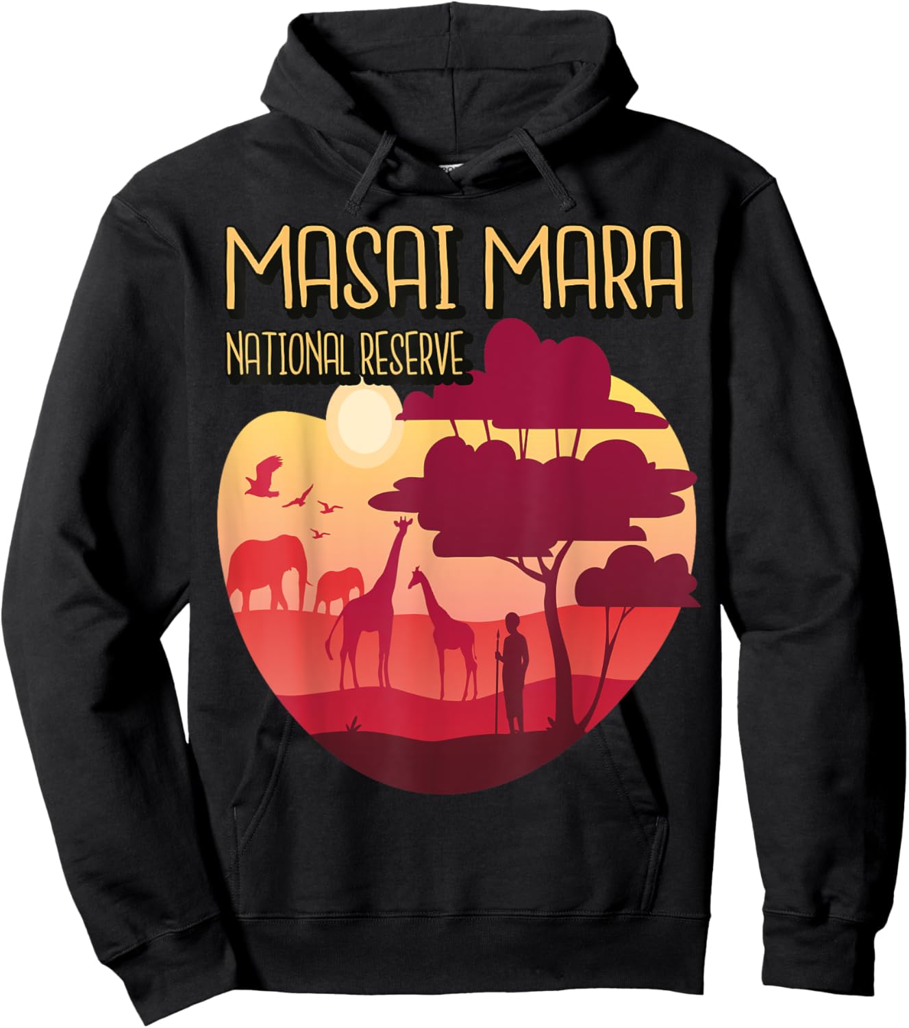 Masai Mara National reserve Kenya Safari Tour Africa Hoodie - Hoodie | Black