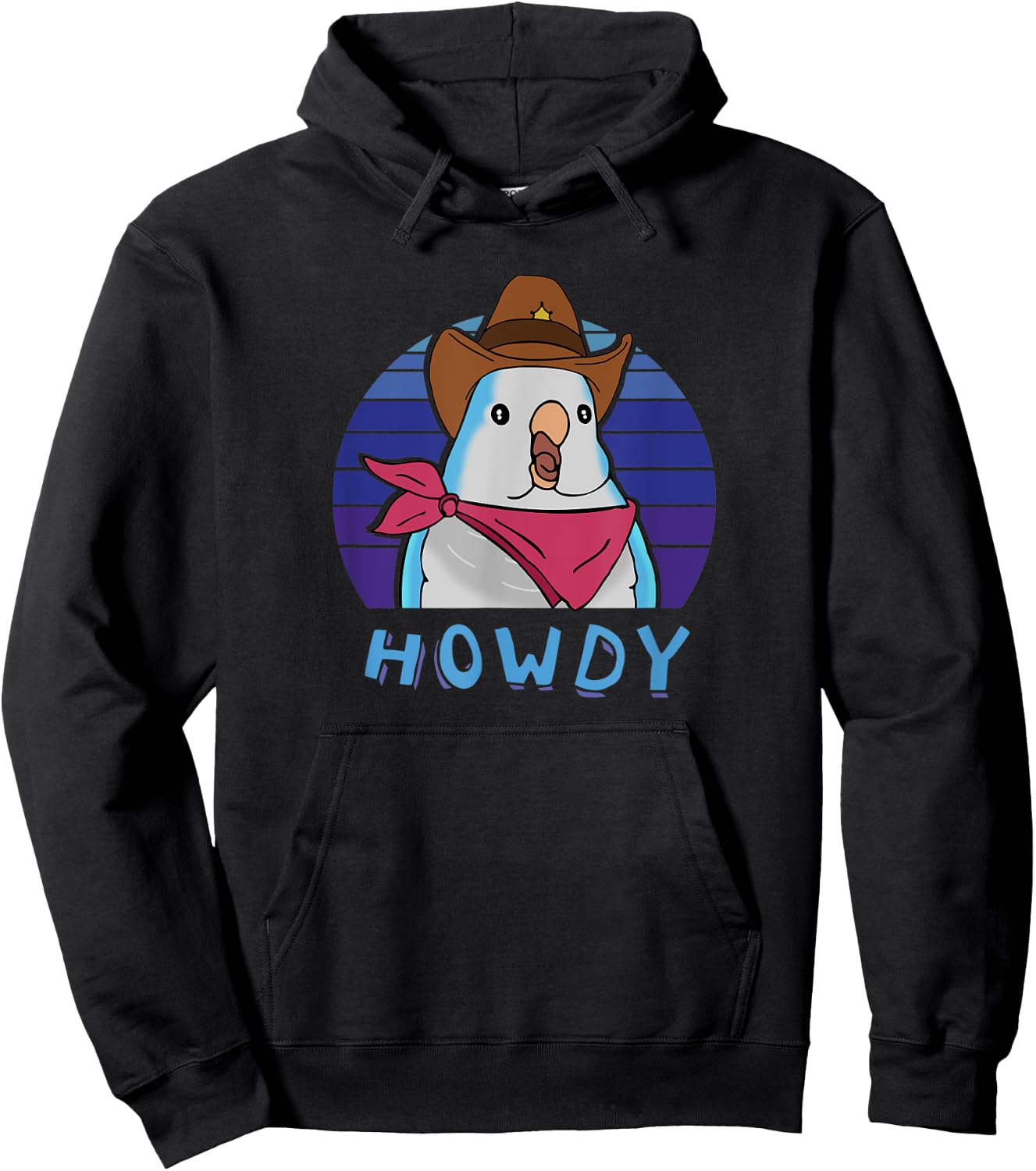 Aesthetic Howdy Funny Cute Blue Quaker Parrot Monk Parakeet Hoodie - Hoodie | Black