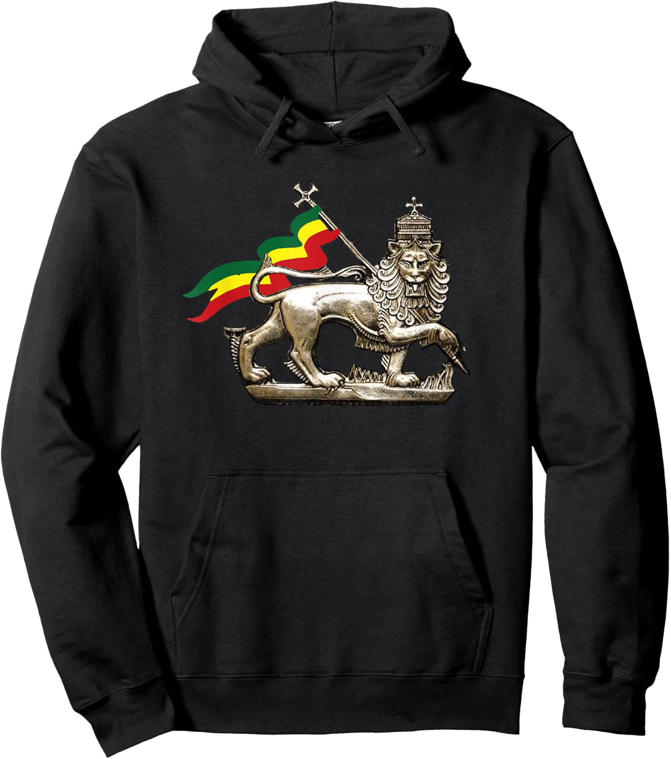 Moa Anbessa Haile Selassie Ze Negede Yehuda Hoodie - Hoodie | Black