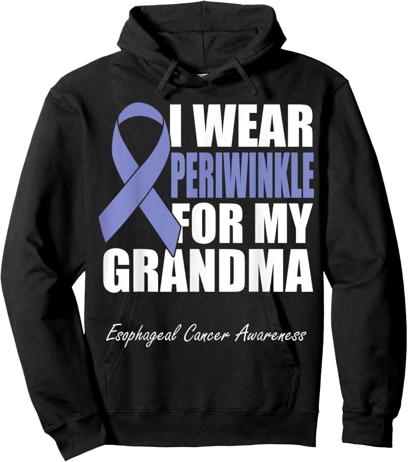 I Wear Periwinkle For My Grandma Esophageal Cancer Awareness Hoodie - Hoodie | Black