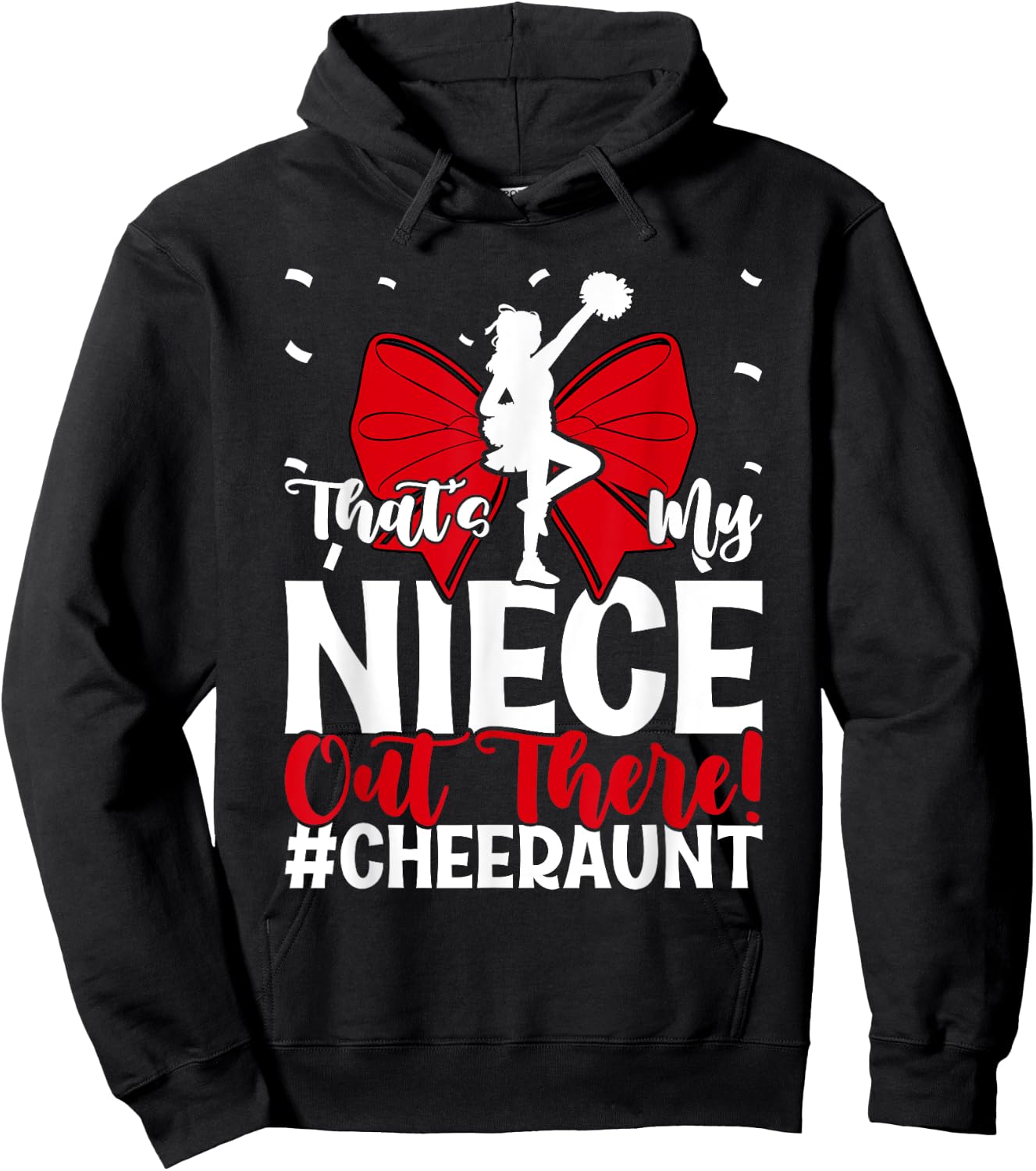 That's My Niece Cheer Aunt Cheerleading Auntie Hoodie - Hoodie | Black