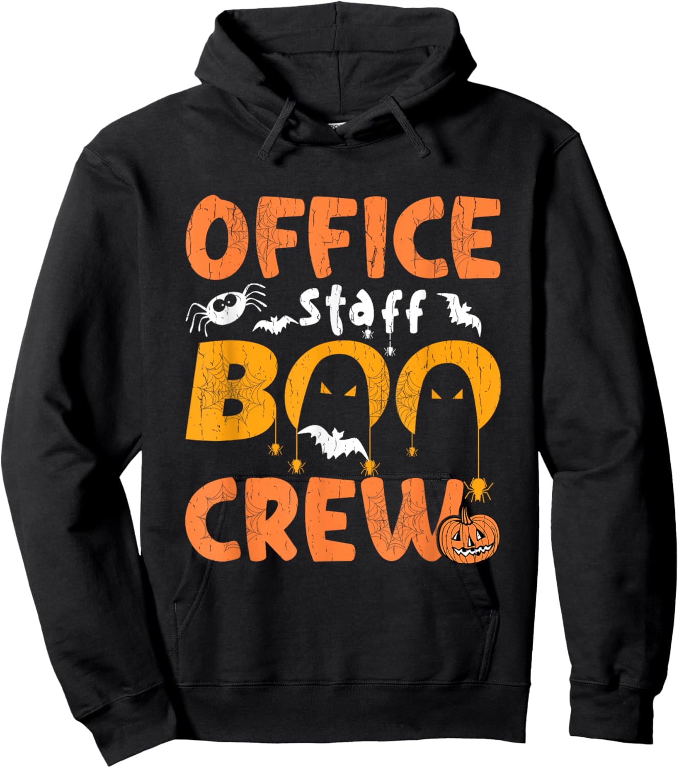Office Staff Boo Crew Funny Halloween Matching Costume Hoodie - Hoodie | Black