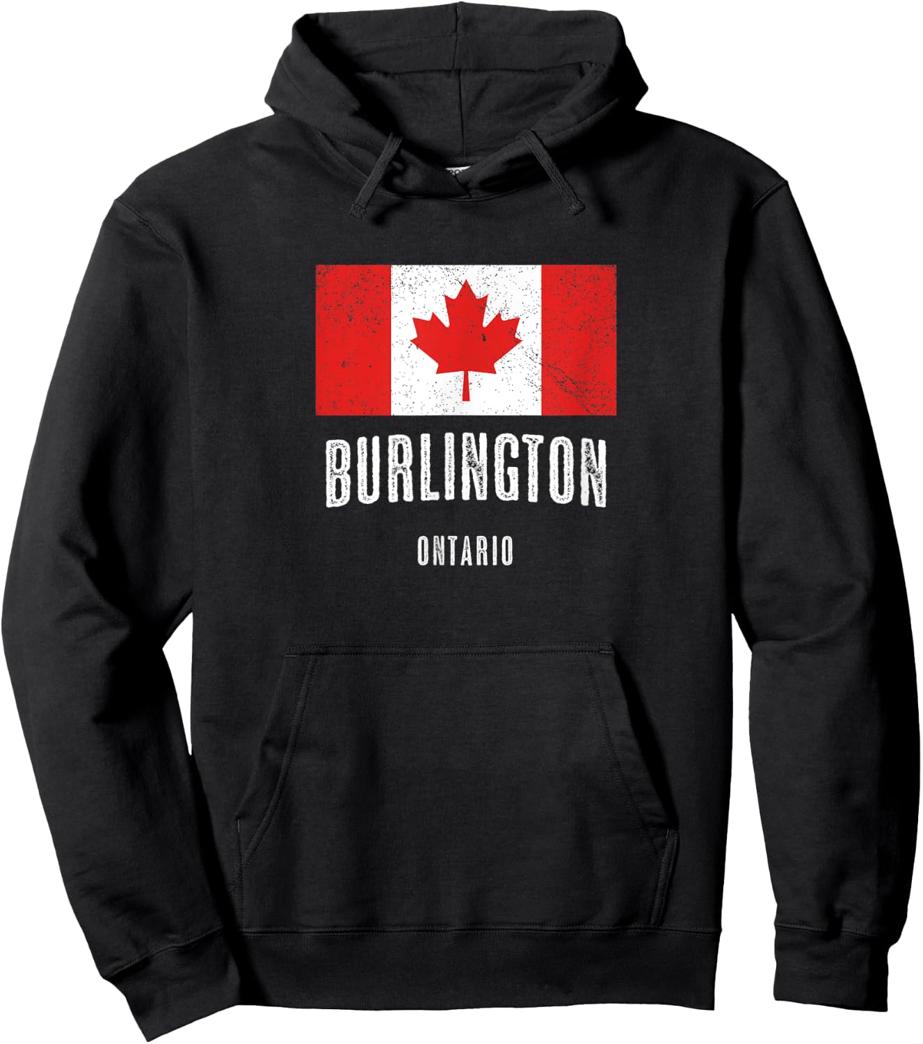 City of BURLINGTON - CANADA | CANADIAN Flag Novelty Merch Hoodie - Hoodie | Black