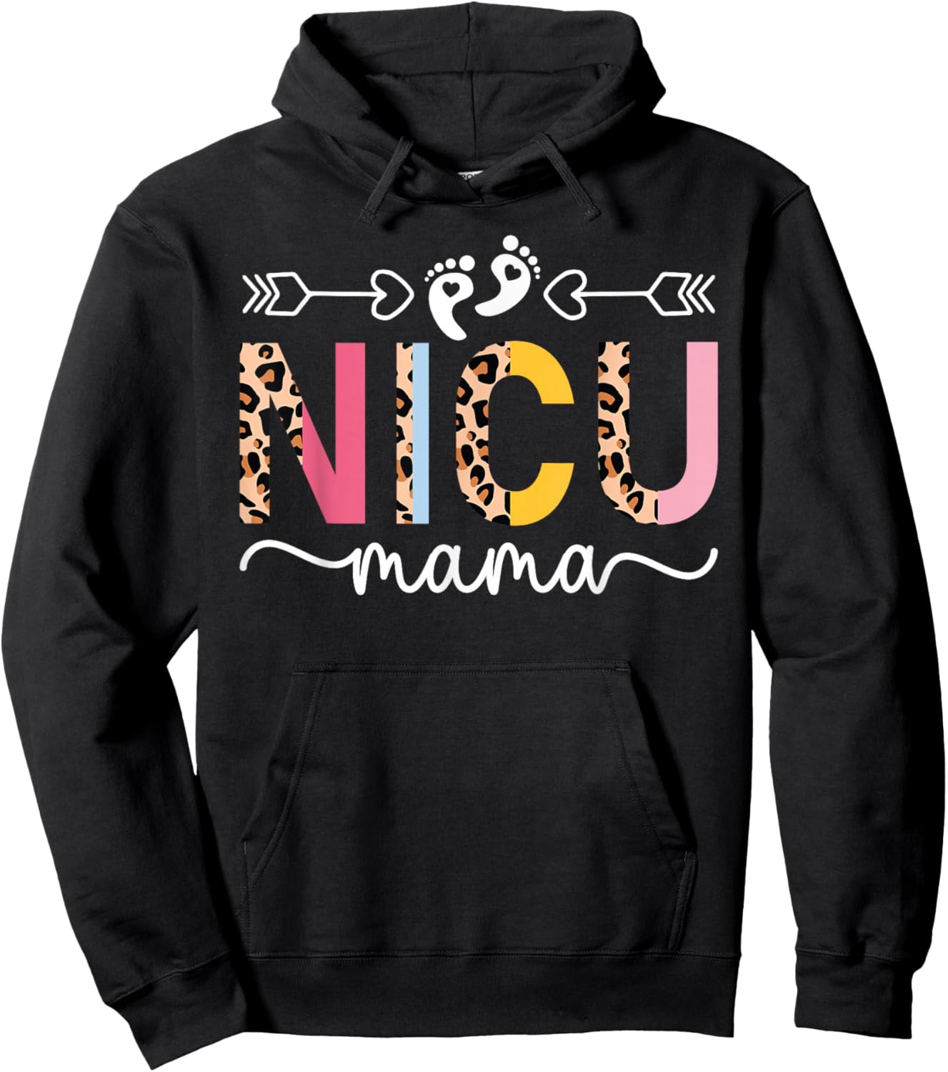 NICU Mama NICU Mom Micro Preemie Baby Mom Of NICU Warrior Hoodie - Hoodie | Black