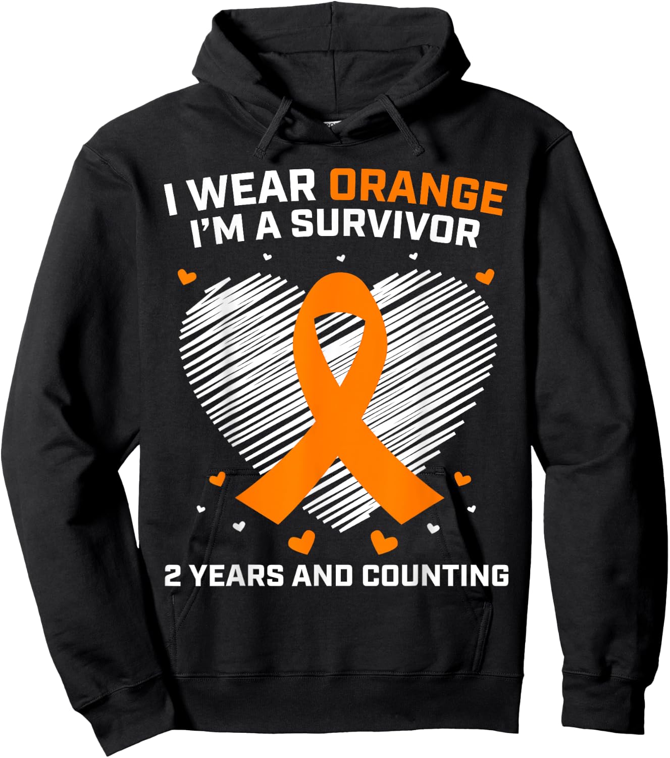 Kidney Cancer Survivor Gifts 2 Years Cancer Free Awareness Hoodie - Hoodie | Black