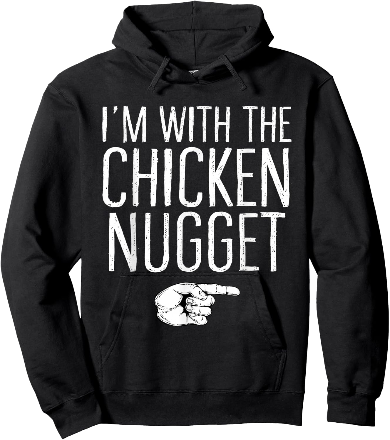 I'm With The Chicken Nugget Matching Costume Halloween Party Hoodie - Hoodie | Black