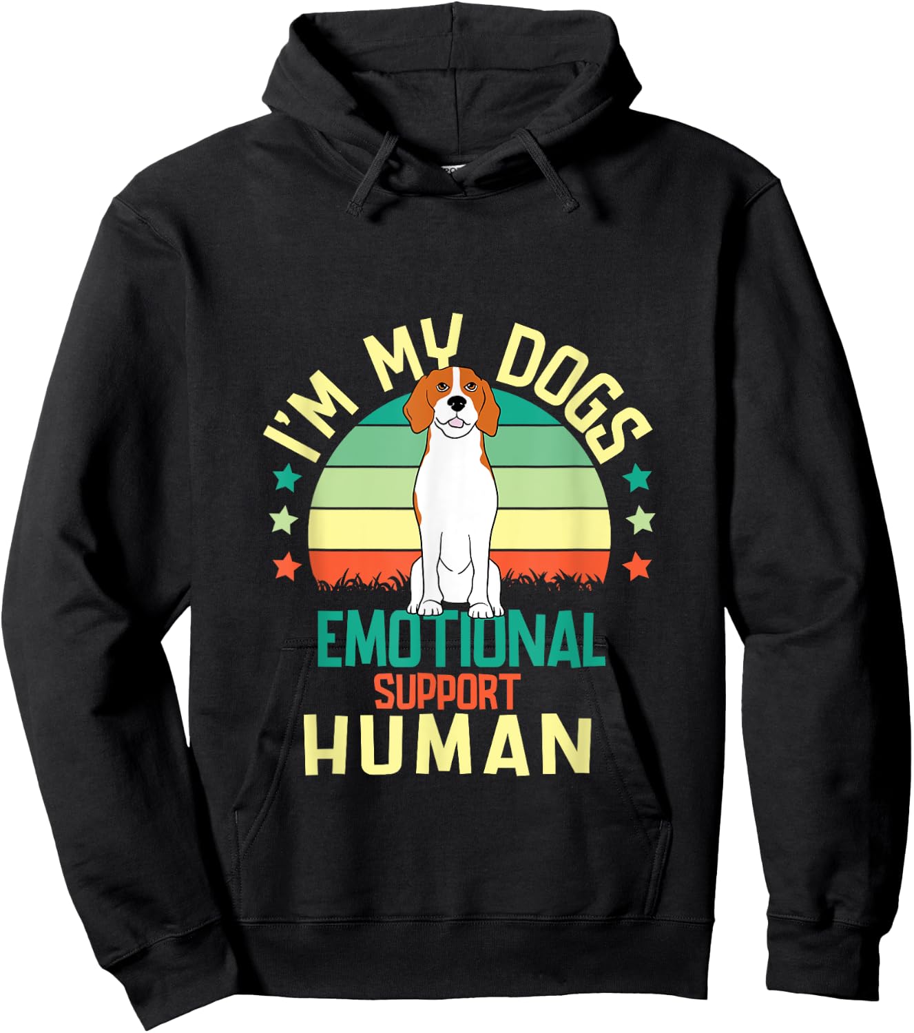 I'm My dog's Emotional Support-Human. Hoodie - Hoodie | Black