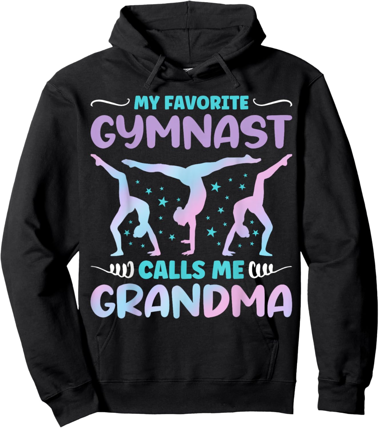 My Favorite Gymnast Calls Me Grandma Funny Gymnastics Hoodie - Hoodie | Black