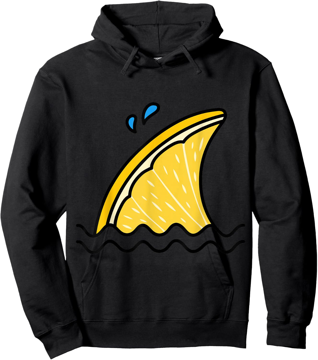 Kawaii Lemon Lime Shark Fin Funny Family Summer Vacation Hoodie - Hoodie | Black