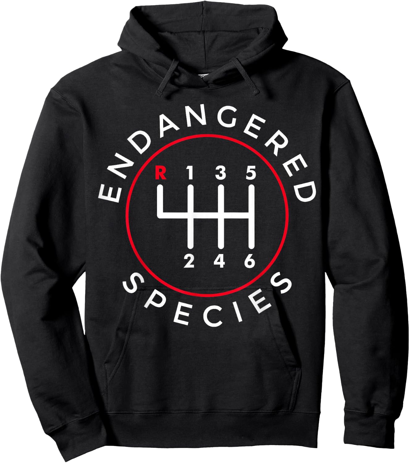 Endangered Species Manual Gearbox Stick Shift 6 Speed Hoodie - Hoodie | Black