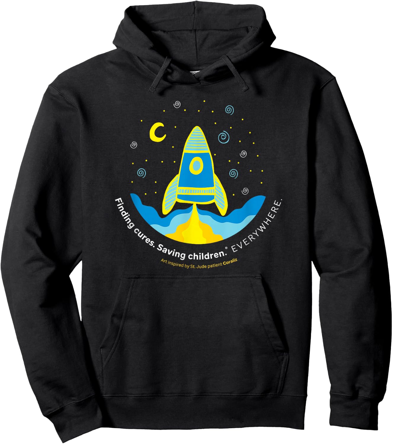St. Jude Patient Coraliz Rocket Blue Hoodie - Hoodie | Black