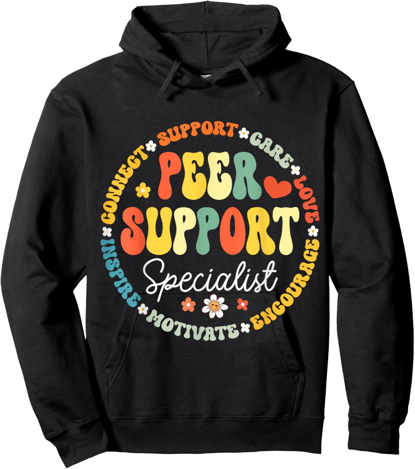 Peer Support Specialist Life Appreciation Week School Hoodie - Hoodie | Black