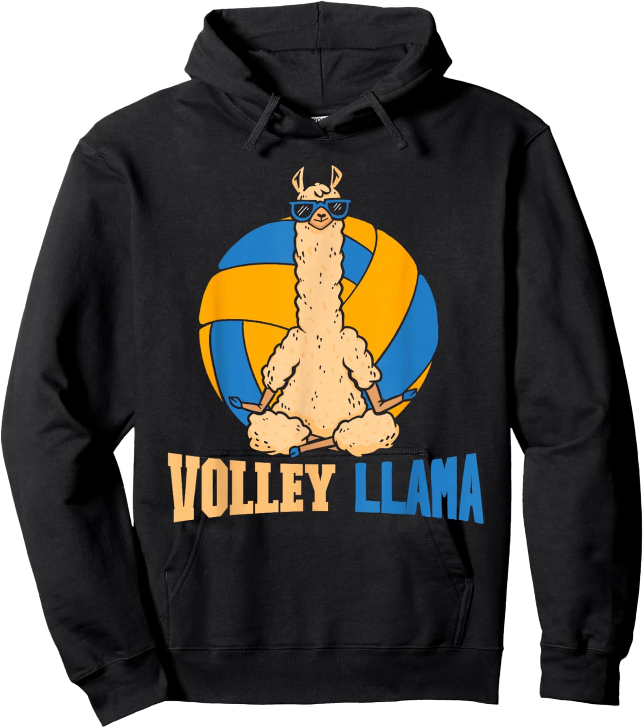Volley Llama Vball - Beach Volleyball Llama Hoodie - Hoodie | Black