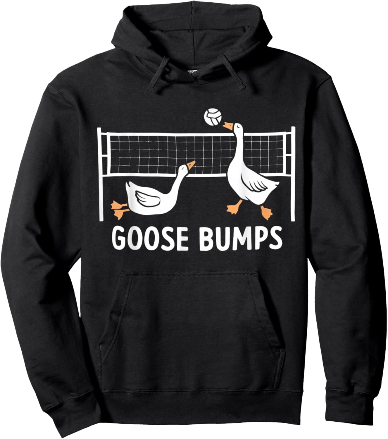 Goose Bumps Volleyball Set Spike Funny Volleyball Team Hoodie - Hoodie | Black