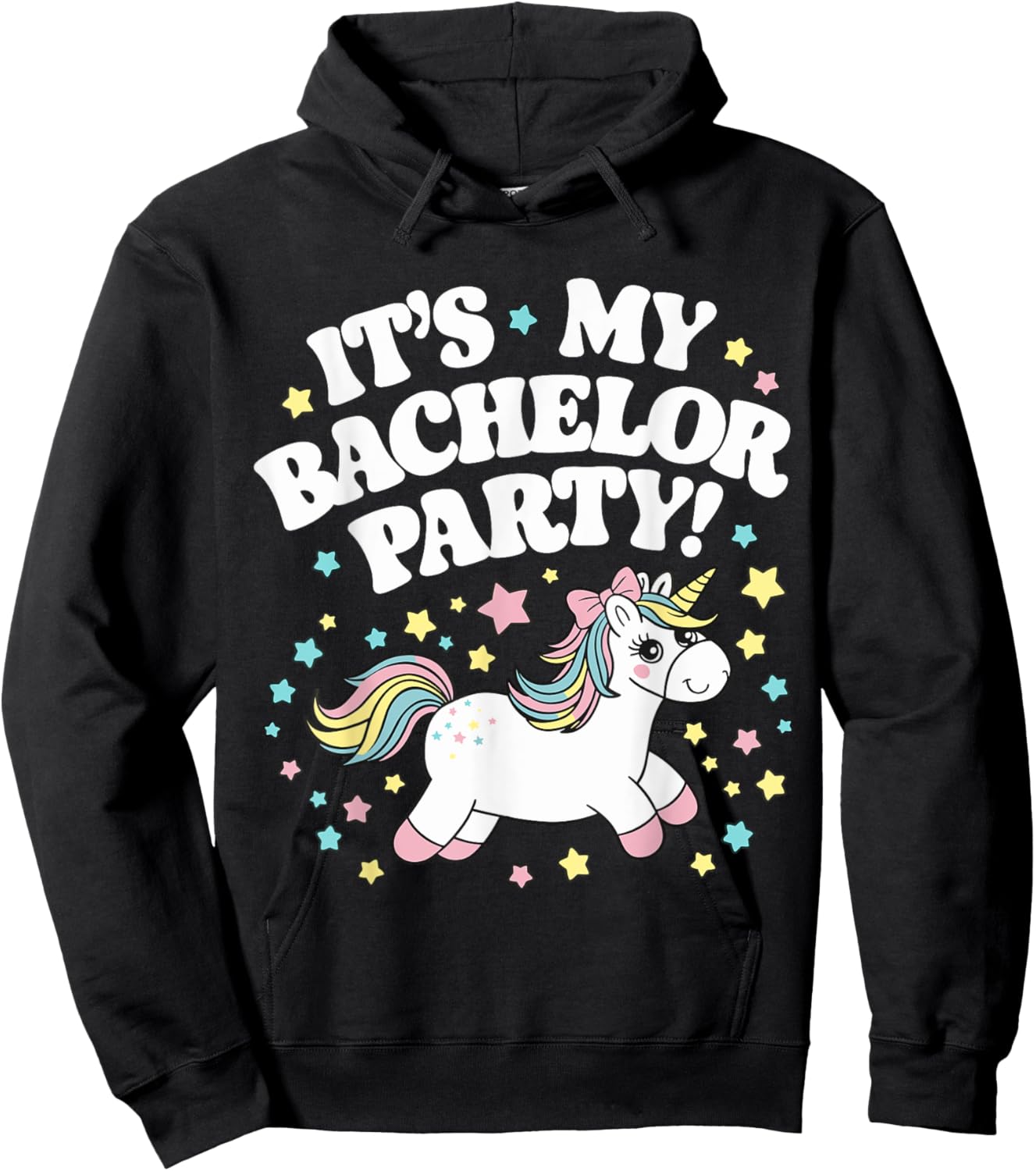 My Bachelor Party Cute Unicorn Bachelor Party Hoodie - Hoodie | Black