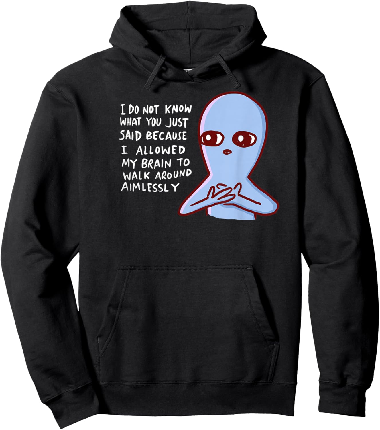 Threadless Nathan W. Pyle Aimlessly Graphic Hoodie - Hoodie | Black