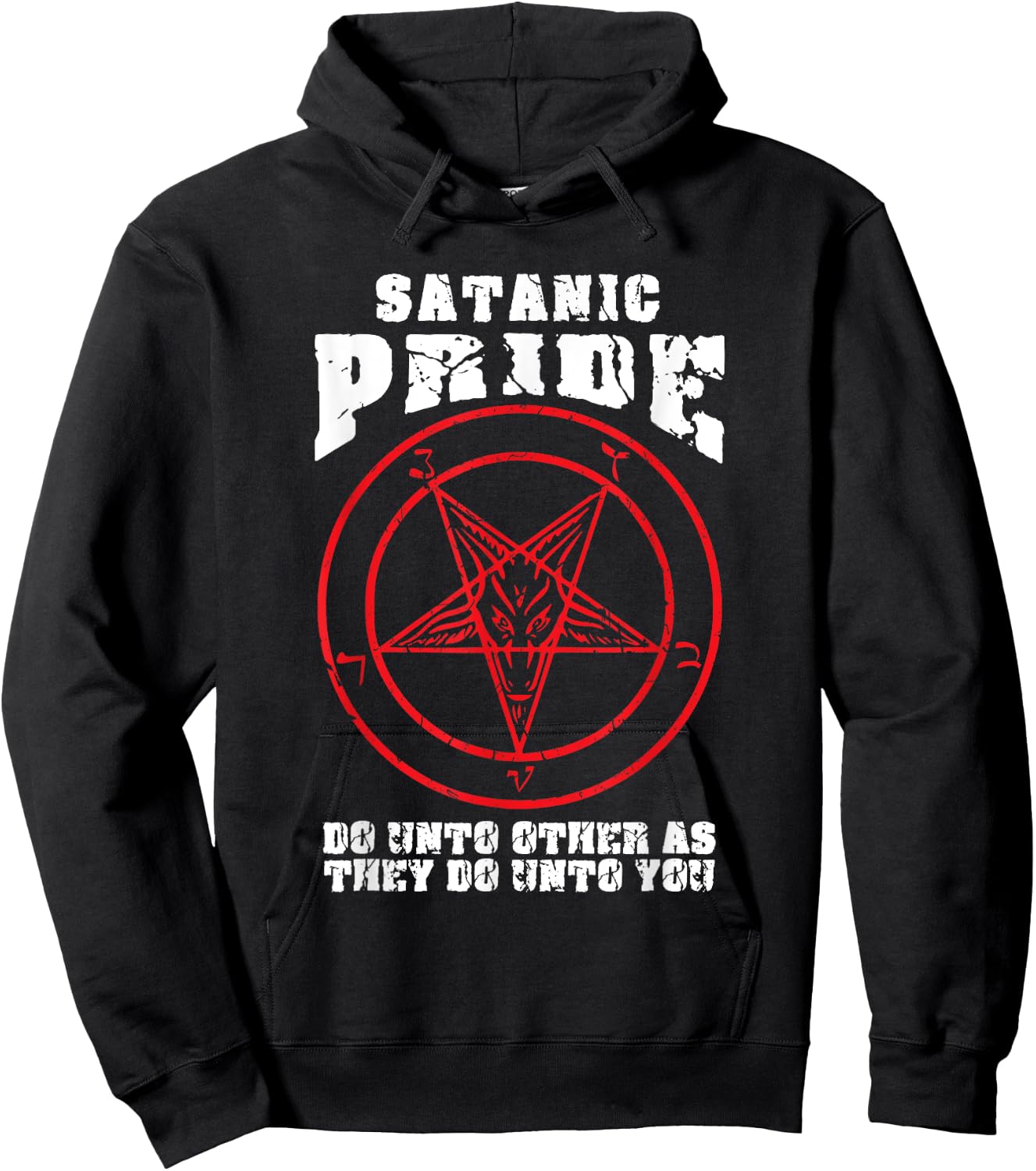 Satanic Pride Satan Satanism Saying Baphomet Devil Design Hoodie - Hoodie | Black
