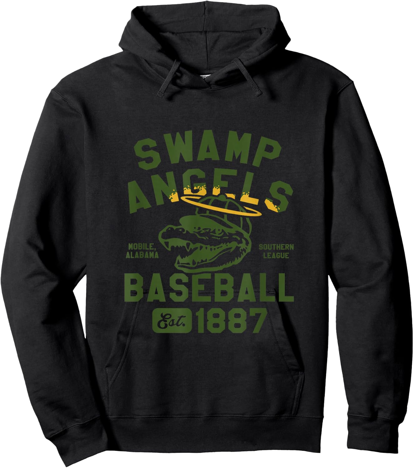 Mobile Swamp Angels Alabama Vintage Defunct Baseball Hoodie - Hoodie | Black