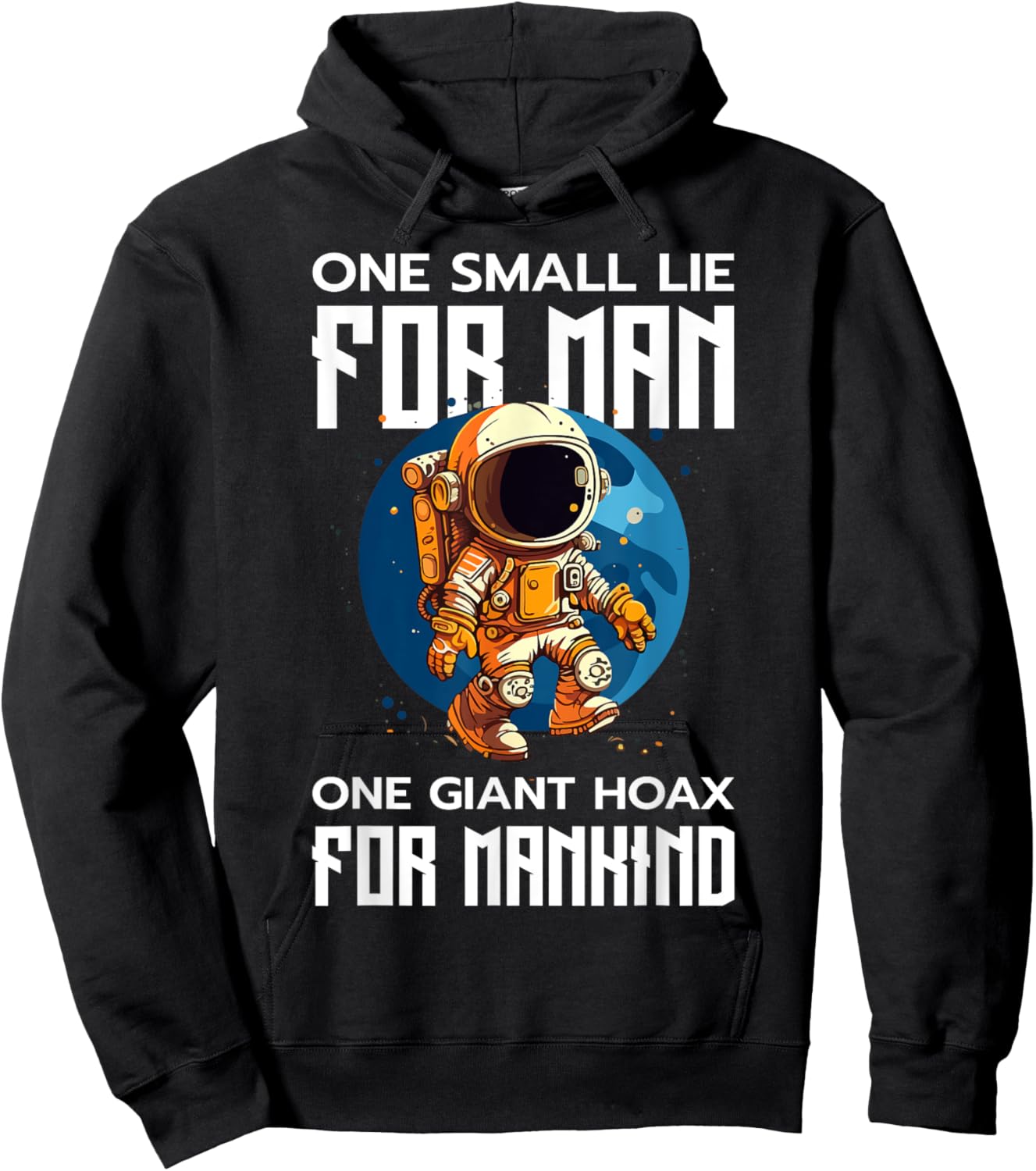 Fake Moon Landing Conspiracy Theory Funny Government Hoodie - Hoodie | Black