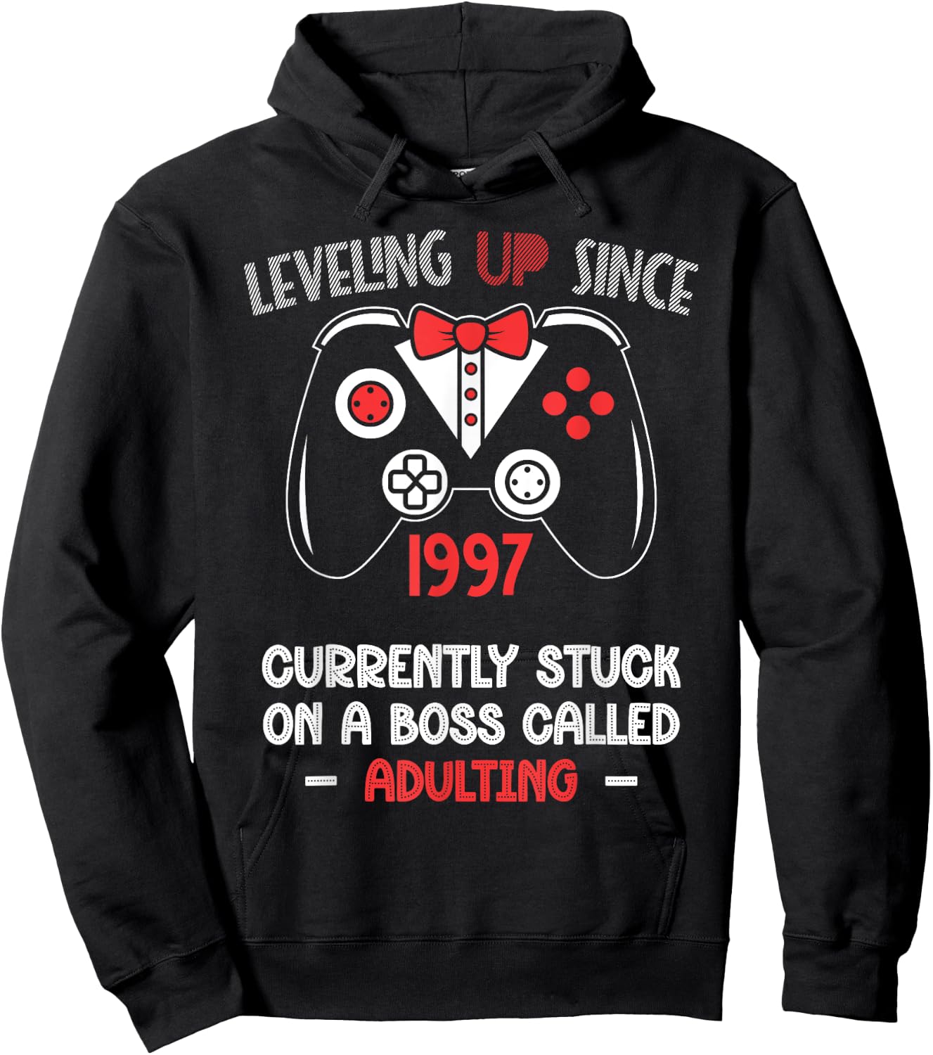 1997 Gaming 27th Birthday Gift 27 Years Old Gamer Hoodie - Hoodie | Black