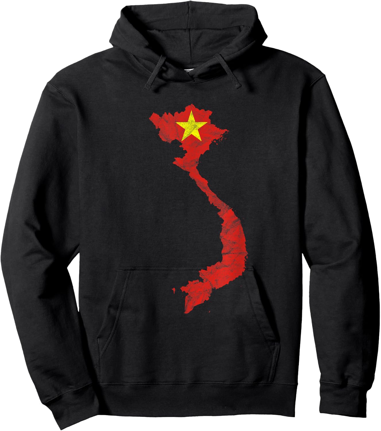 Vietnamese Flag Outline Holiday Travel Asia Vietnam Hoodie - Hoodie | Black