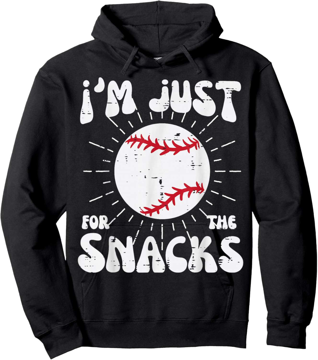 Im Just Here For The Snacks Funny Fan Women Boys Girls Kids Hoodie - Hoodie | Black