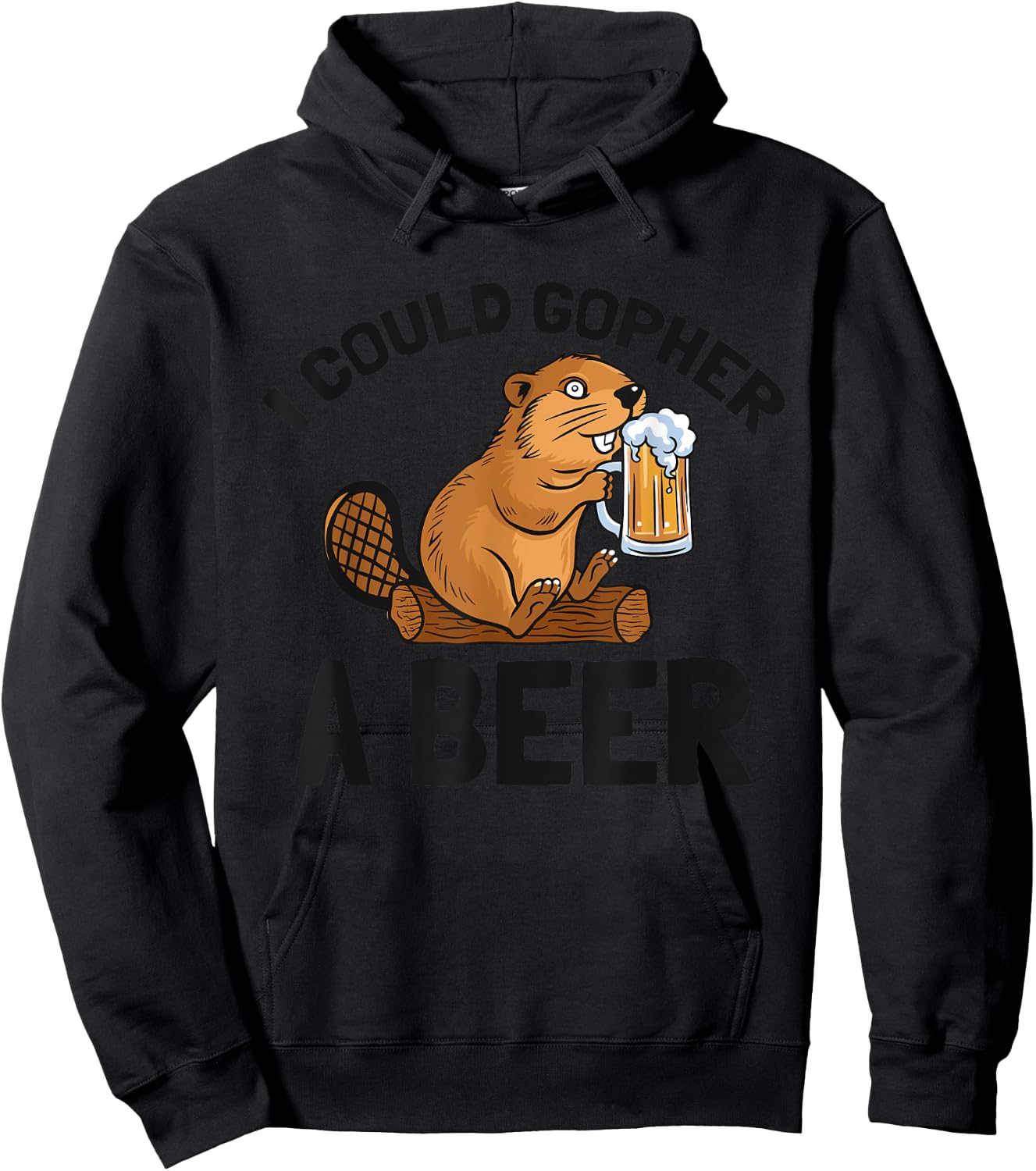 Uff-Da I Sure Could Gopher A Beer MN Gopher Gifts Hoodie - Hoodie | Black