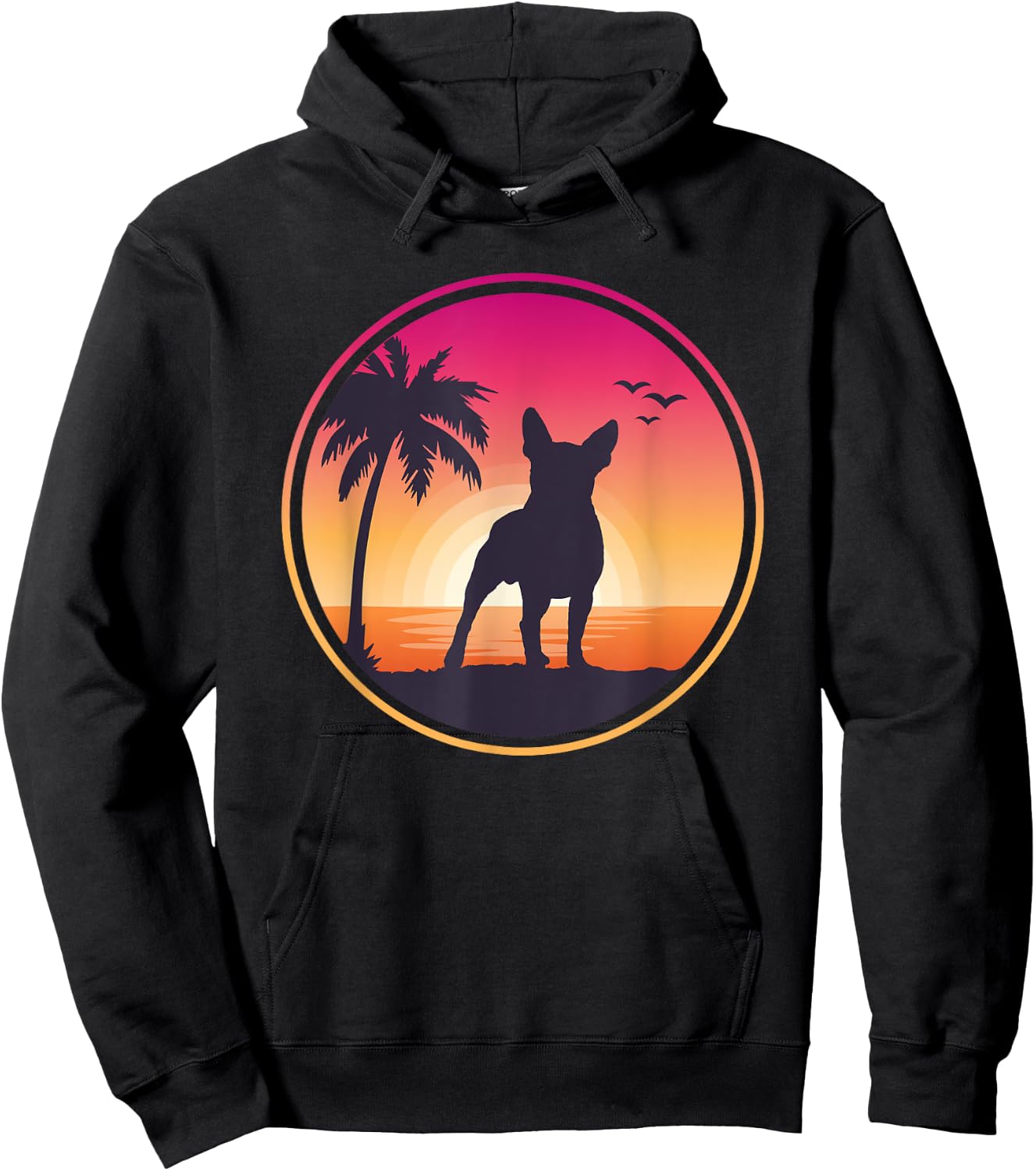Boston Terrier Boston-Bulldog Women Kids Hoodie - Hoodie | Black
