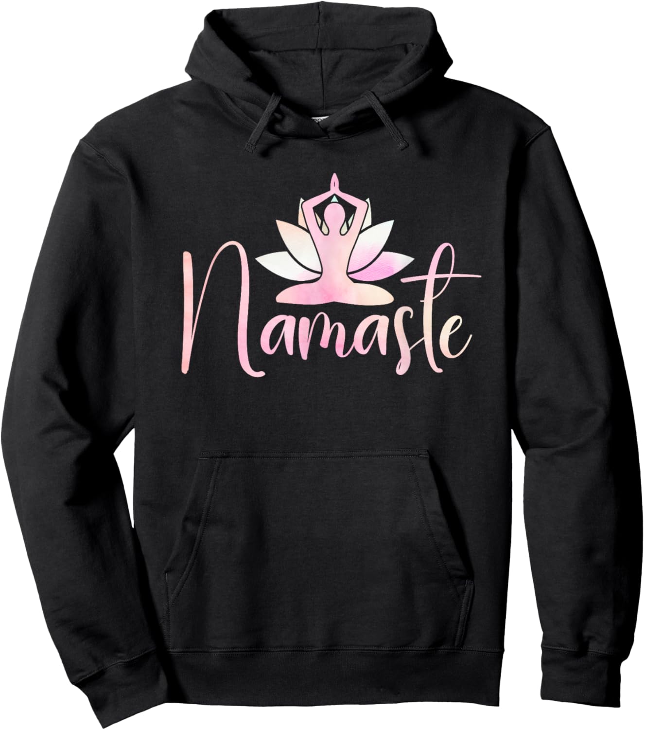 Namaste Lotus Flower Meditation Yoga Hoodie - Hoodie | Black