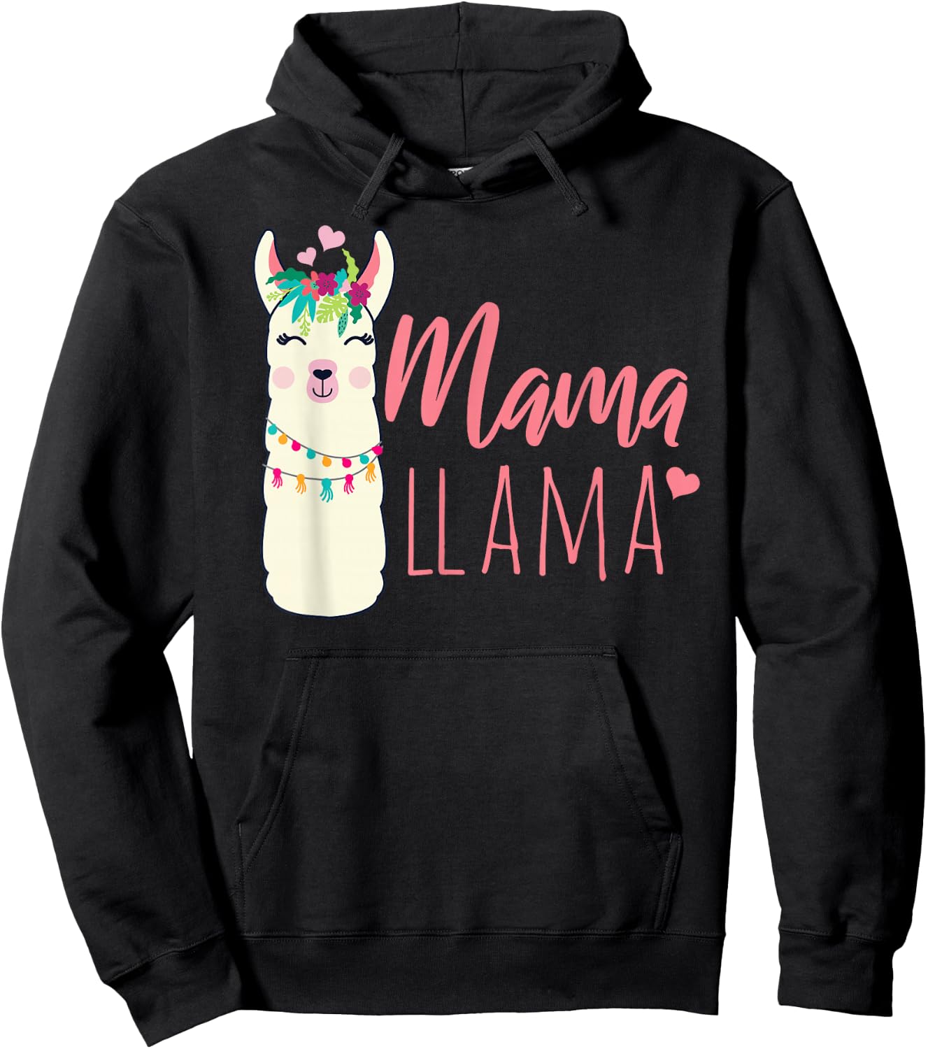 MAMA LLAMA Funny Mother Lamas Meme Hoodie - Hoodie | Black