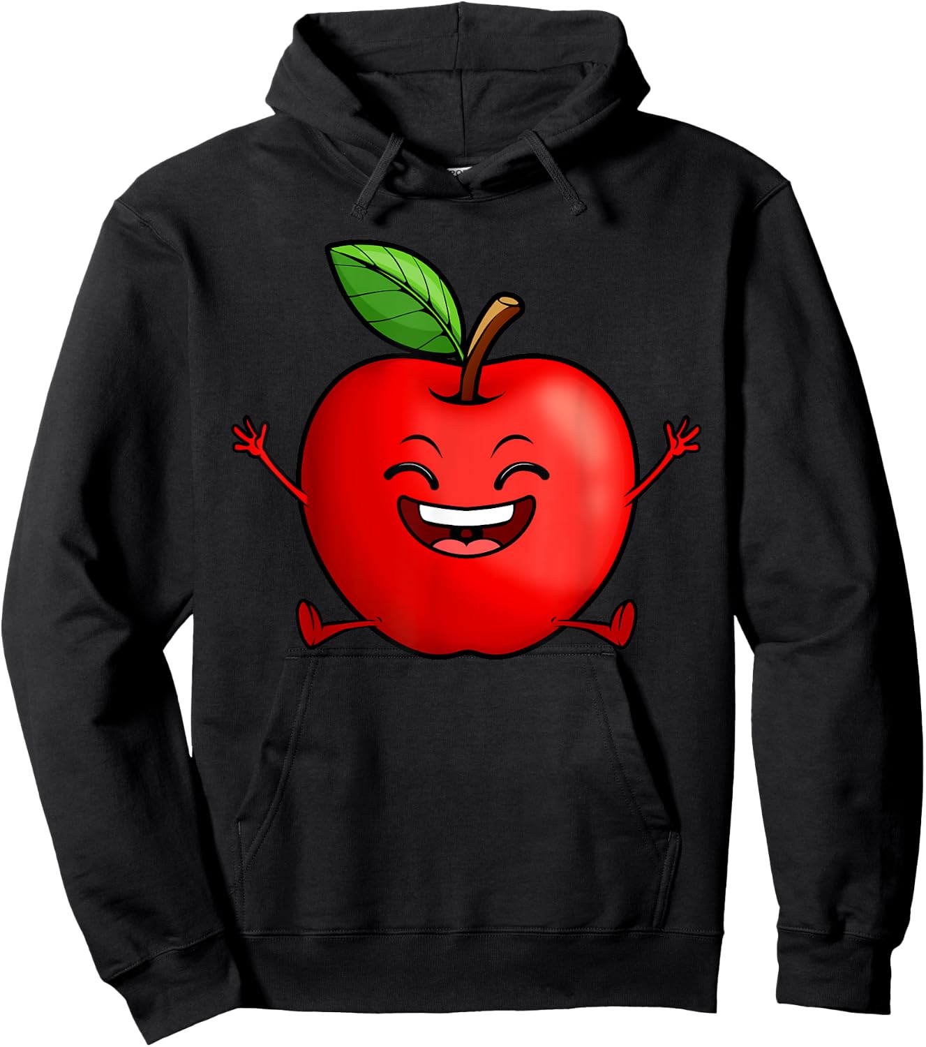 Cute Red Apple Design Women Kids Red Apple Lovers Hoodie - Hoodie | Black