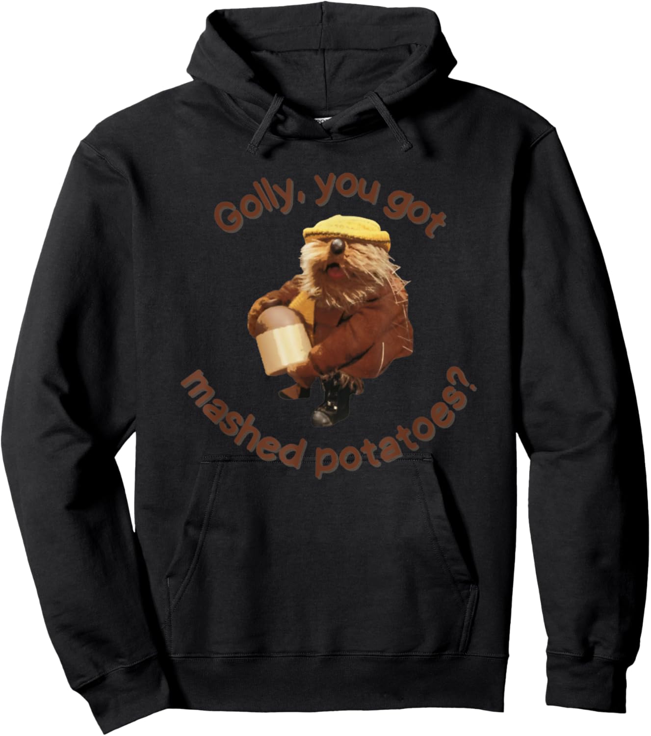 Golly, You Got Mashed Potatoes Cute EmmOtter Hoodie - Hoodie | Black