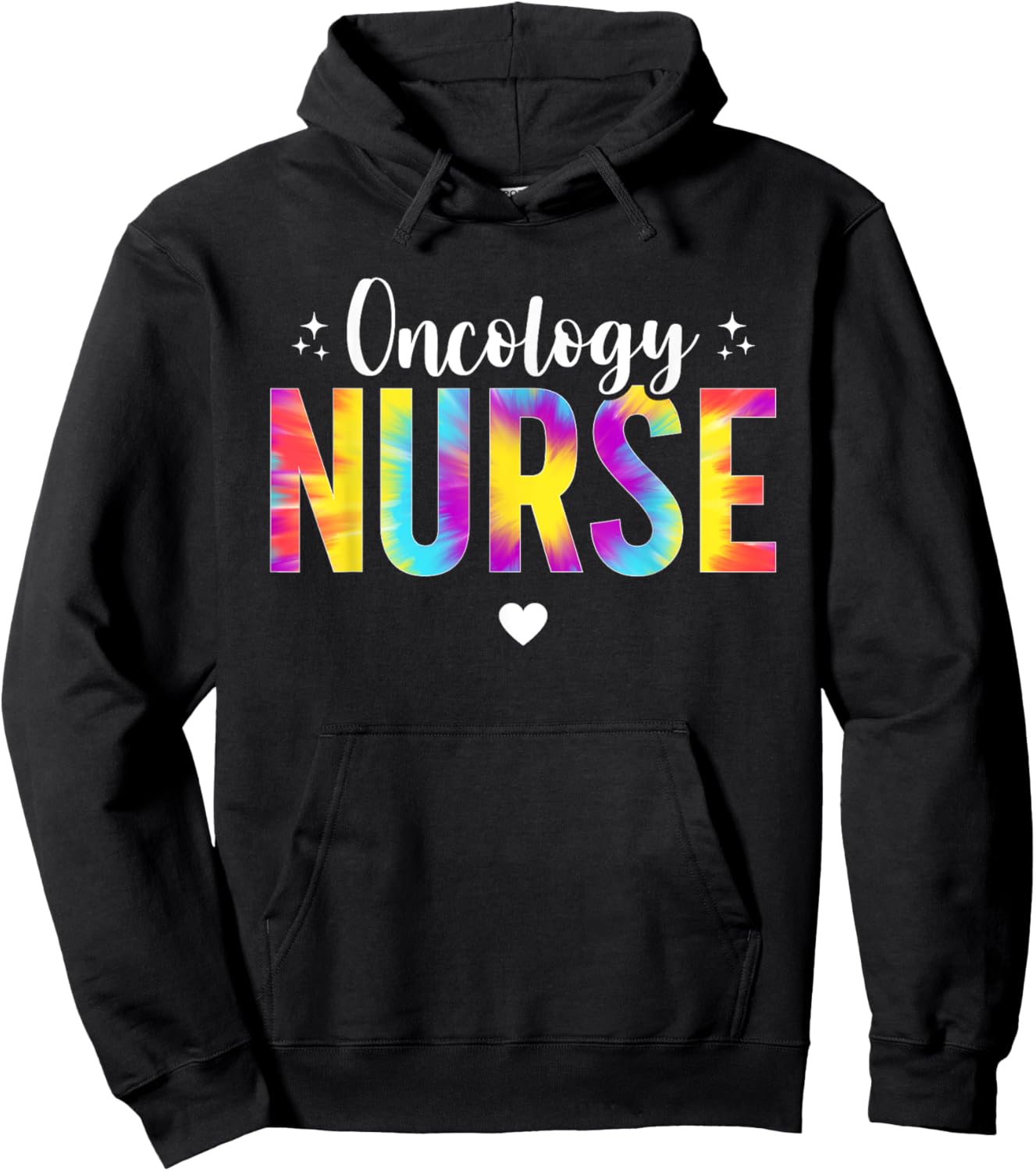 Tie Dye Nurse Oncology Nurse Oncology Nursing Cancer Nurse Hoodie - Hoodie | Black