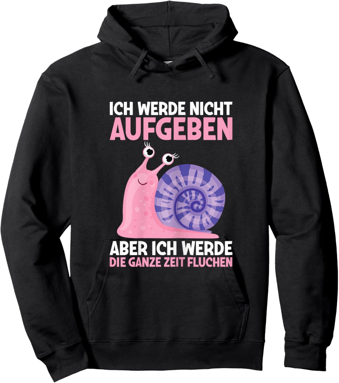 Ich Werde Nicht Aufgeben Joggen Laufsport Läufer Schnecke Hoodie - Hoodie | Black