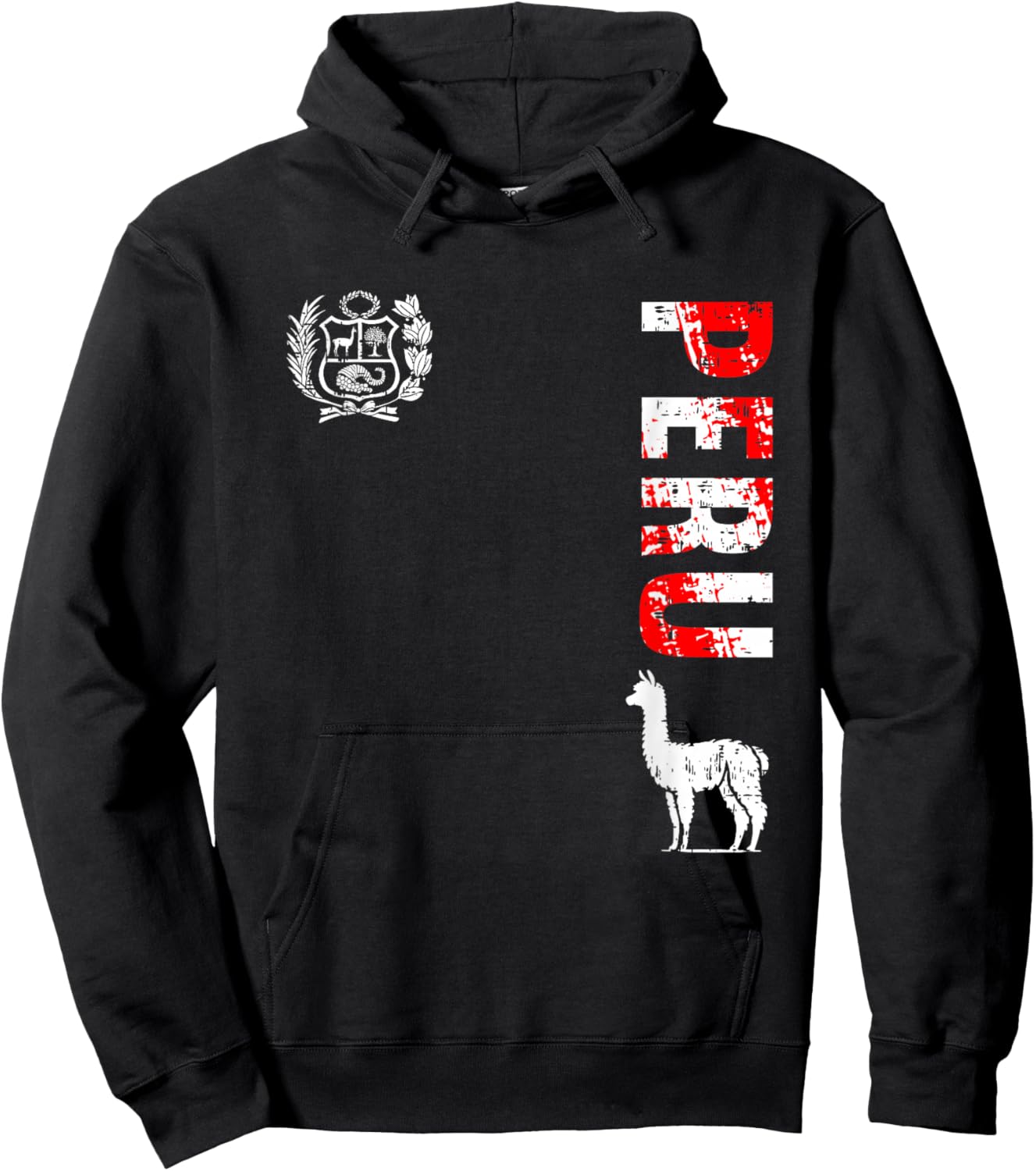 Peru Peruvian Llama Men Women Kids Hoodie - Hoodie | Black