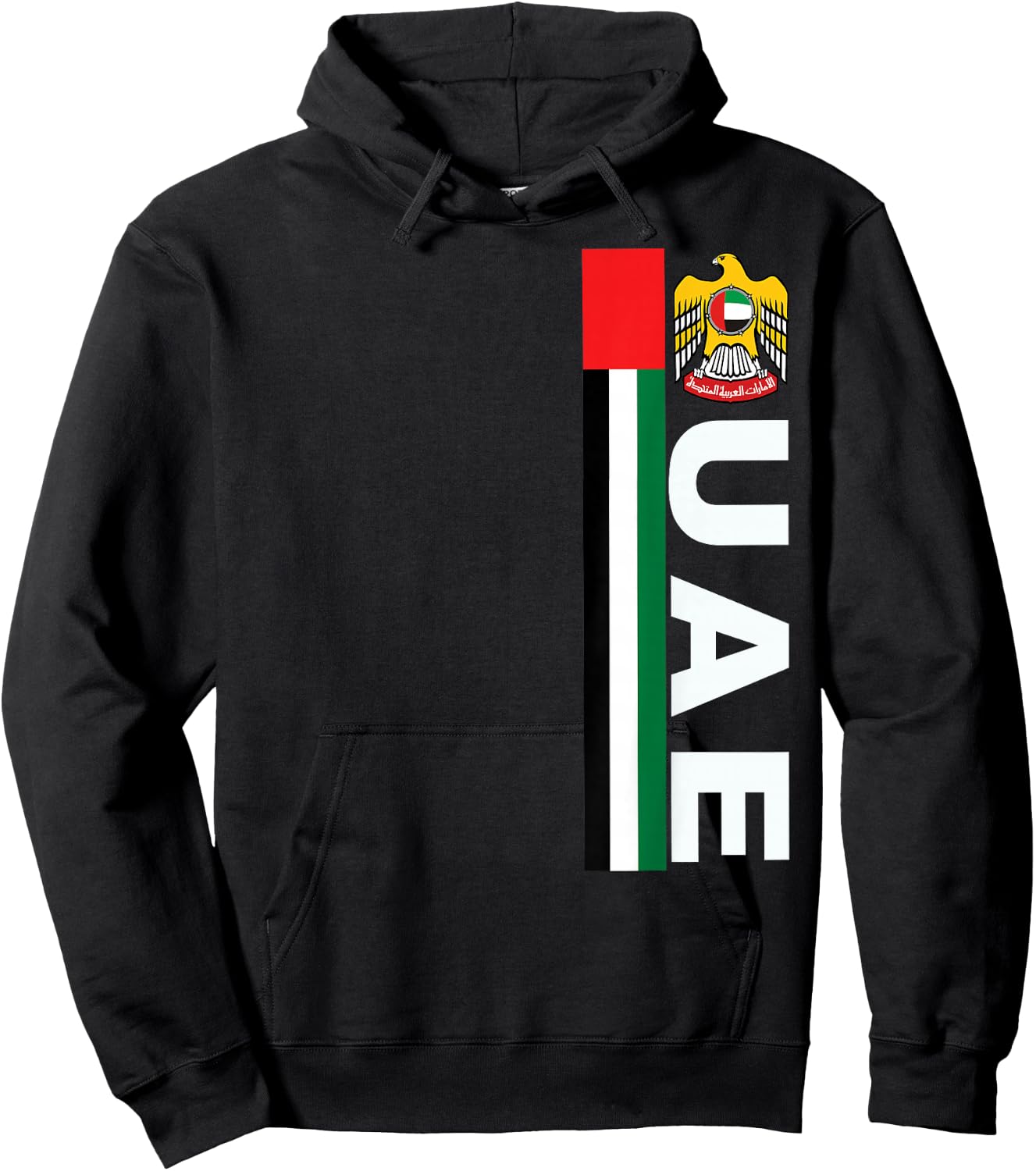 UAE Soccer Style United Arab Emirates Flag Hoodie - Hoodie | Black