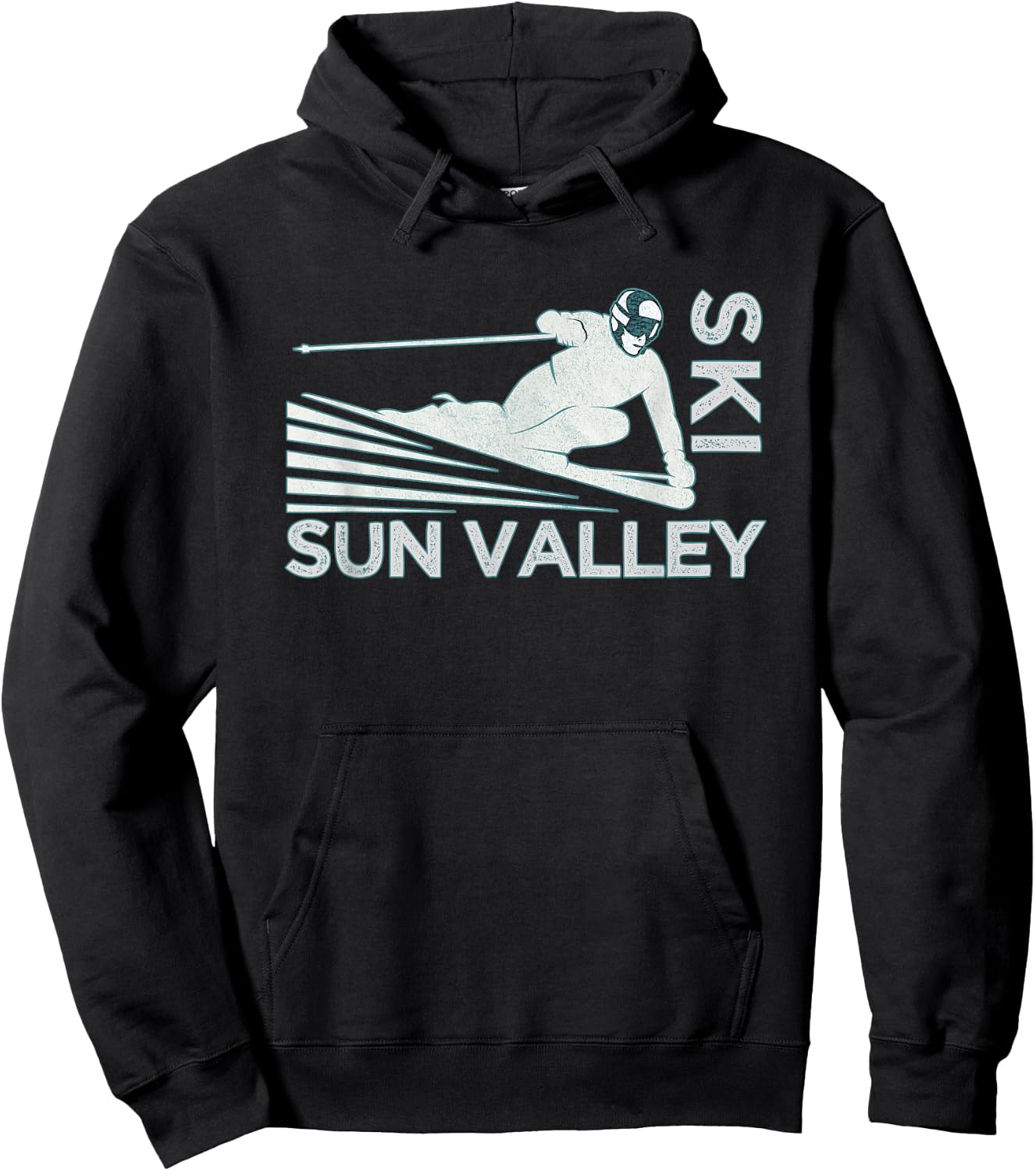 Ski Sun Valley Idaho - Vintage Snow Ski Hoodie - Hoodie | Black
