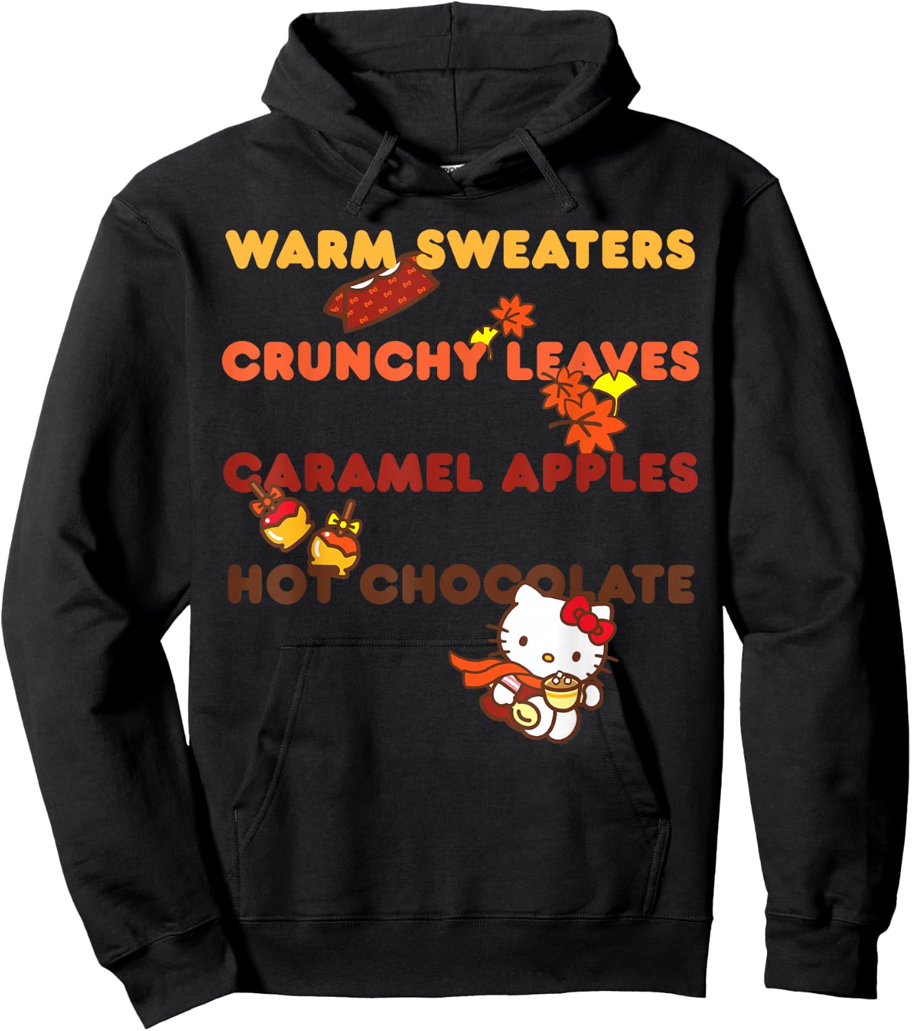 Hello Kitty Favorite Fall Things Hoodie - Hoodie | Black