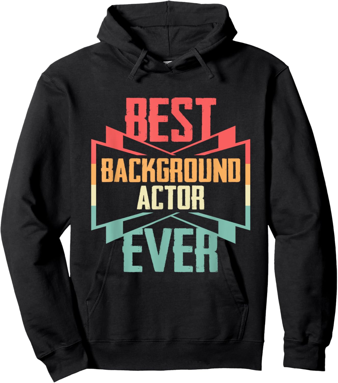 Vintage Best Background Actor Ever Hoodie - Hoodie | Black