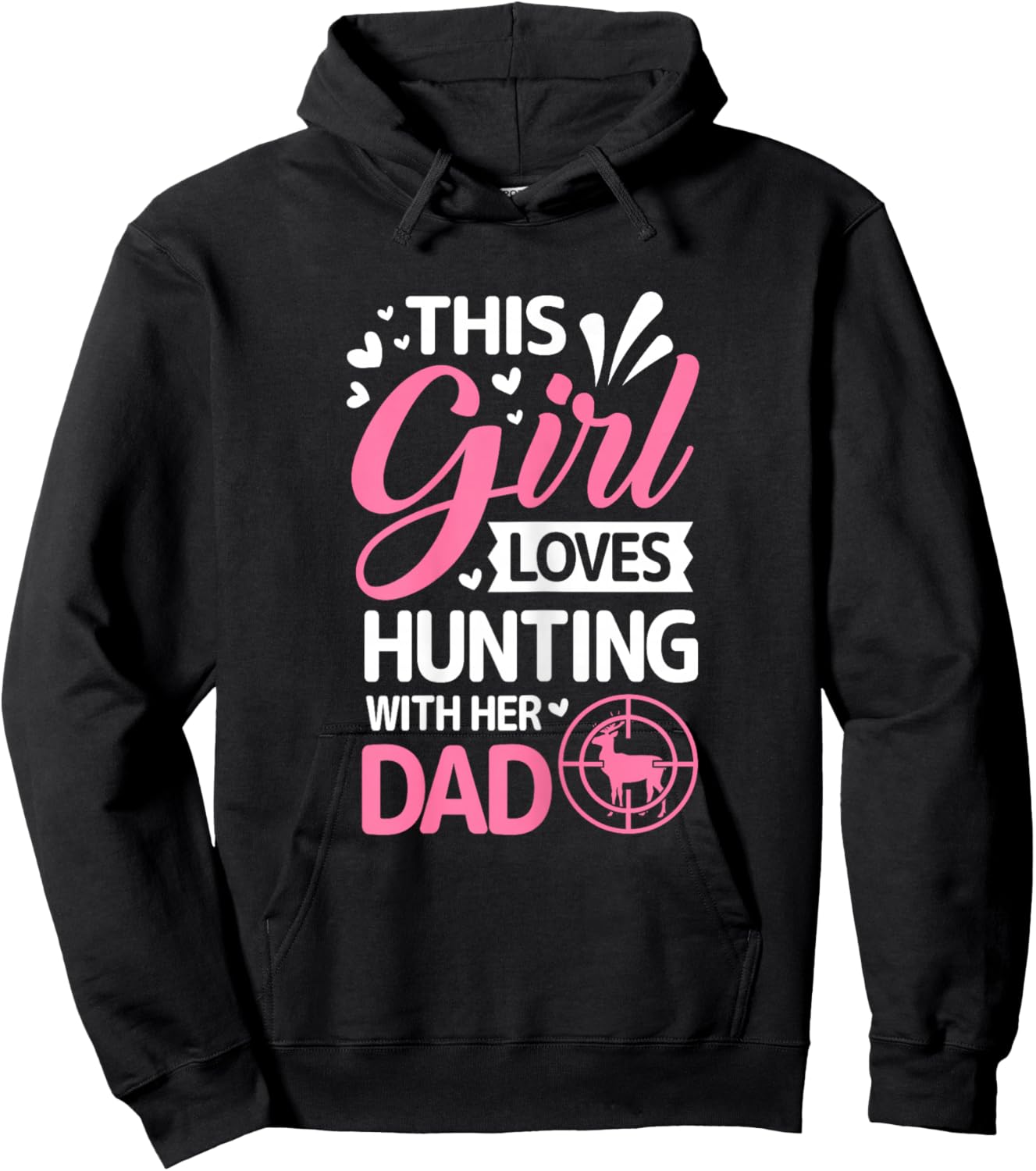 Hunting Girl With Her Dad Father's Day Hoodie - Hoodie | Black