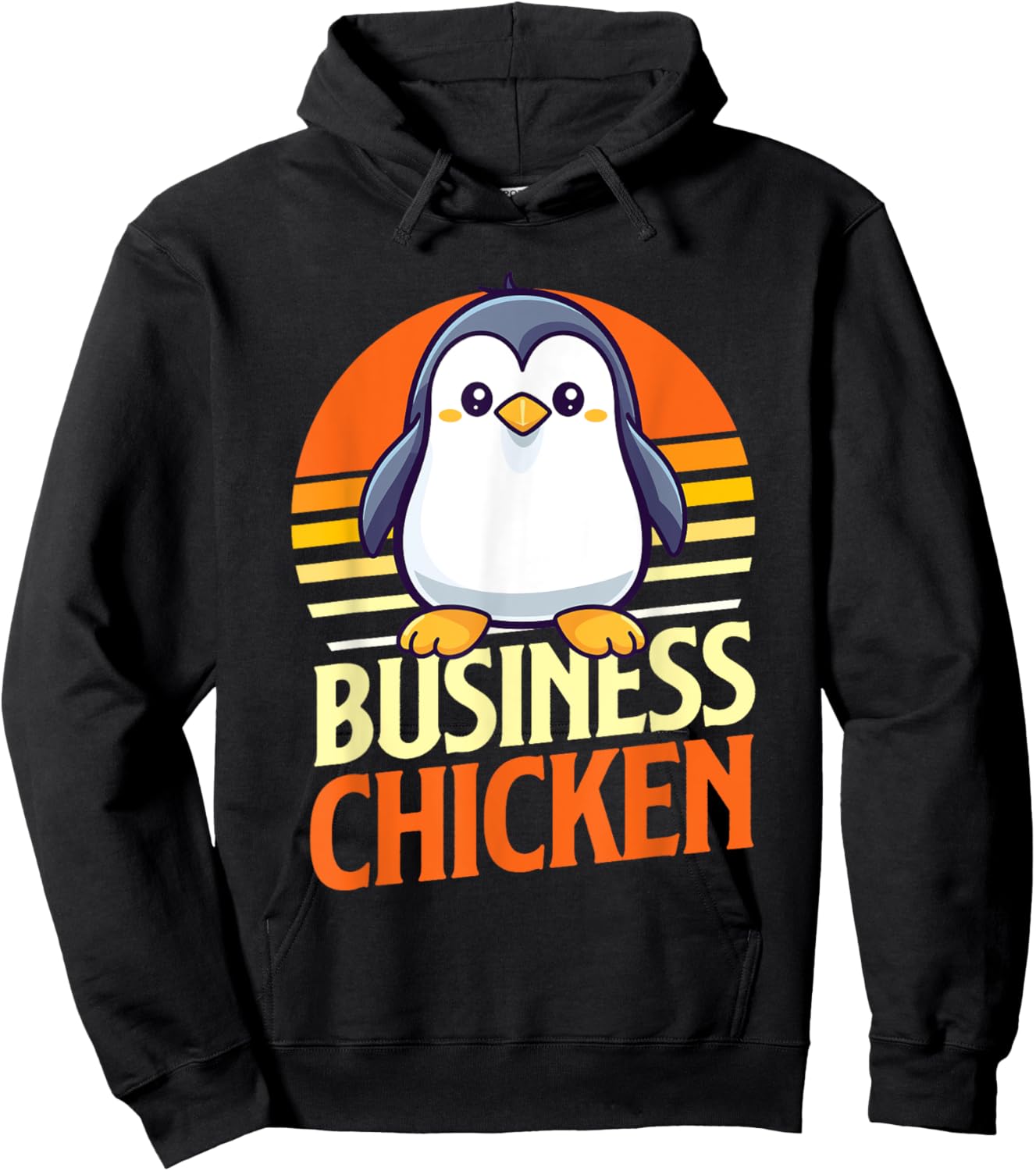 Business Chicken - Penguin Lover Bird Watcher Aquatic Bird Hoodie - Hoodie | Black