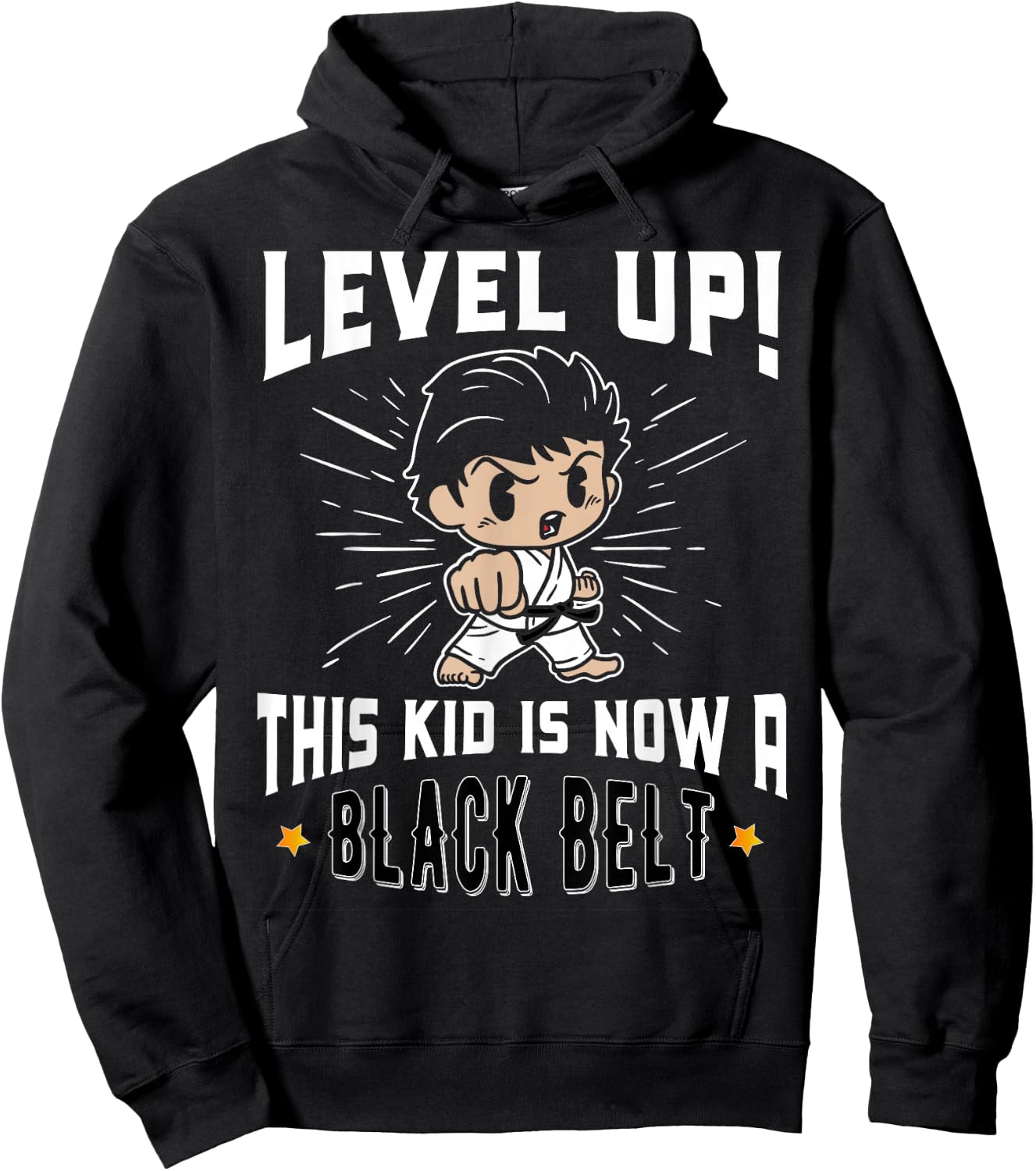Kids Karate Uniform Black Belt Award T Shirt Gifts Hoodie - Hoodie | Black