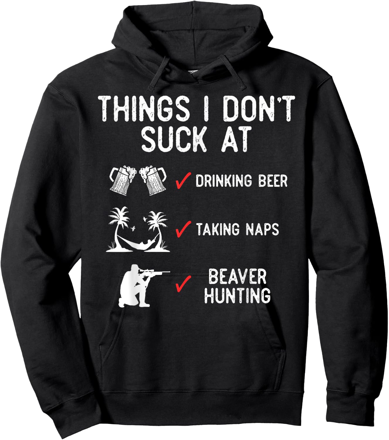 Beaver Hunting Season List Hunter Hoodie - Hoodie | Black