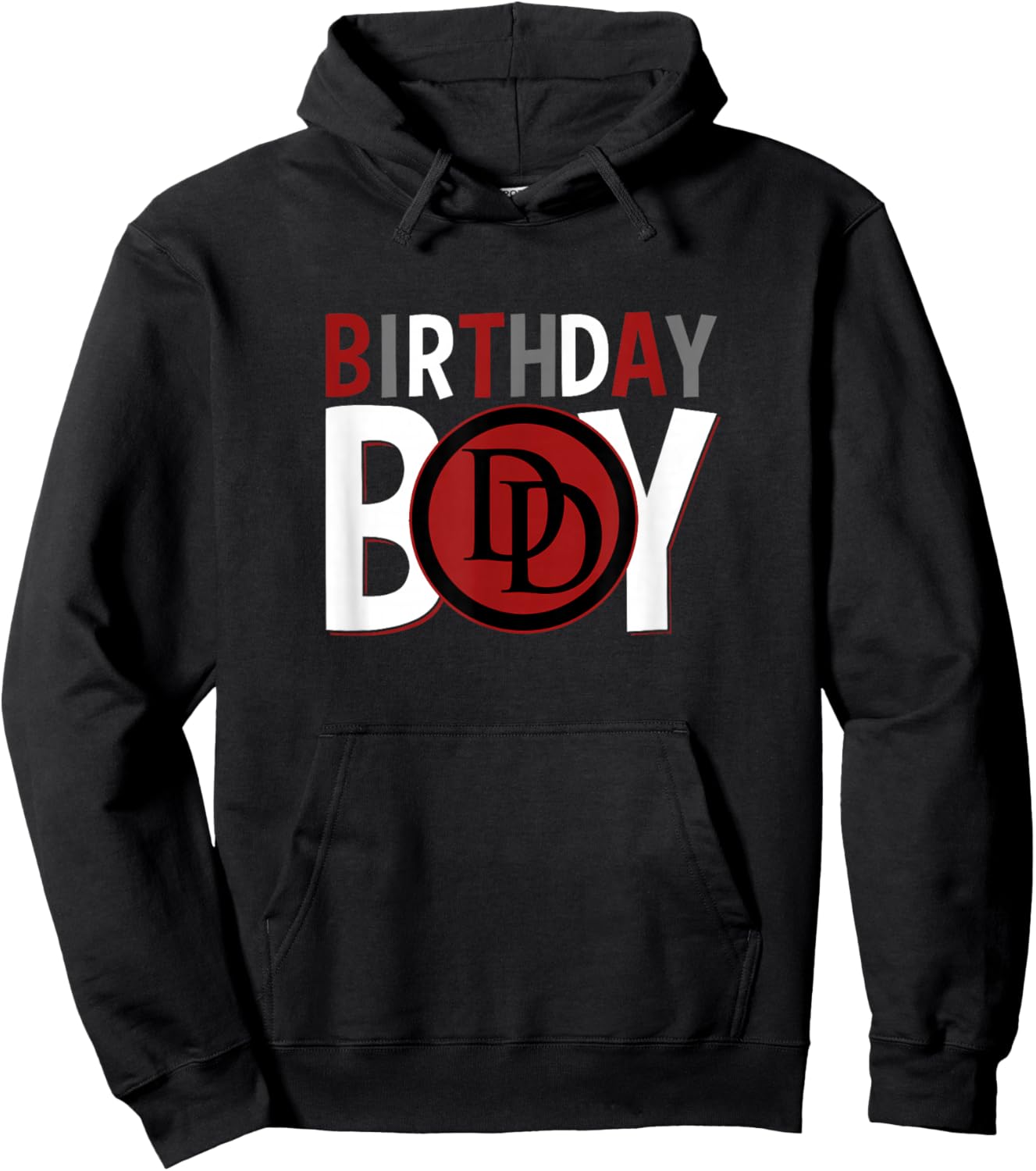 Marvel Universe Classic Birthday Boy Daredevil Logo Hoodie - Hoodie | Black
