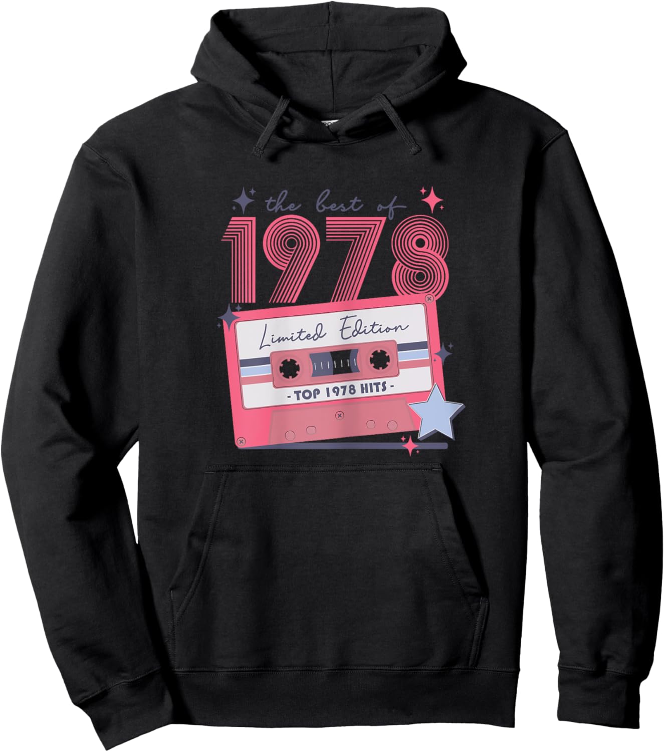 1978 Vintage Birthday Retro Gifts for Woman 70s 80s Disco Hoodie - Hoodie | Black