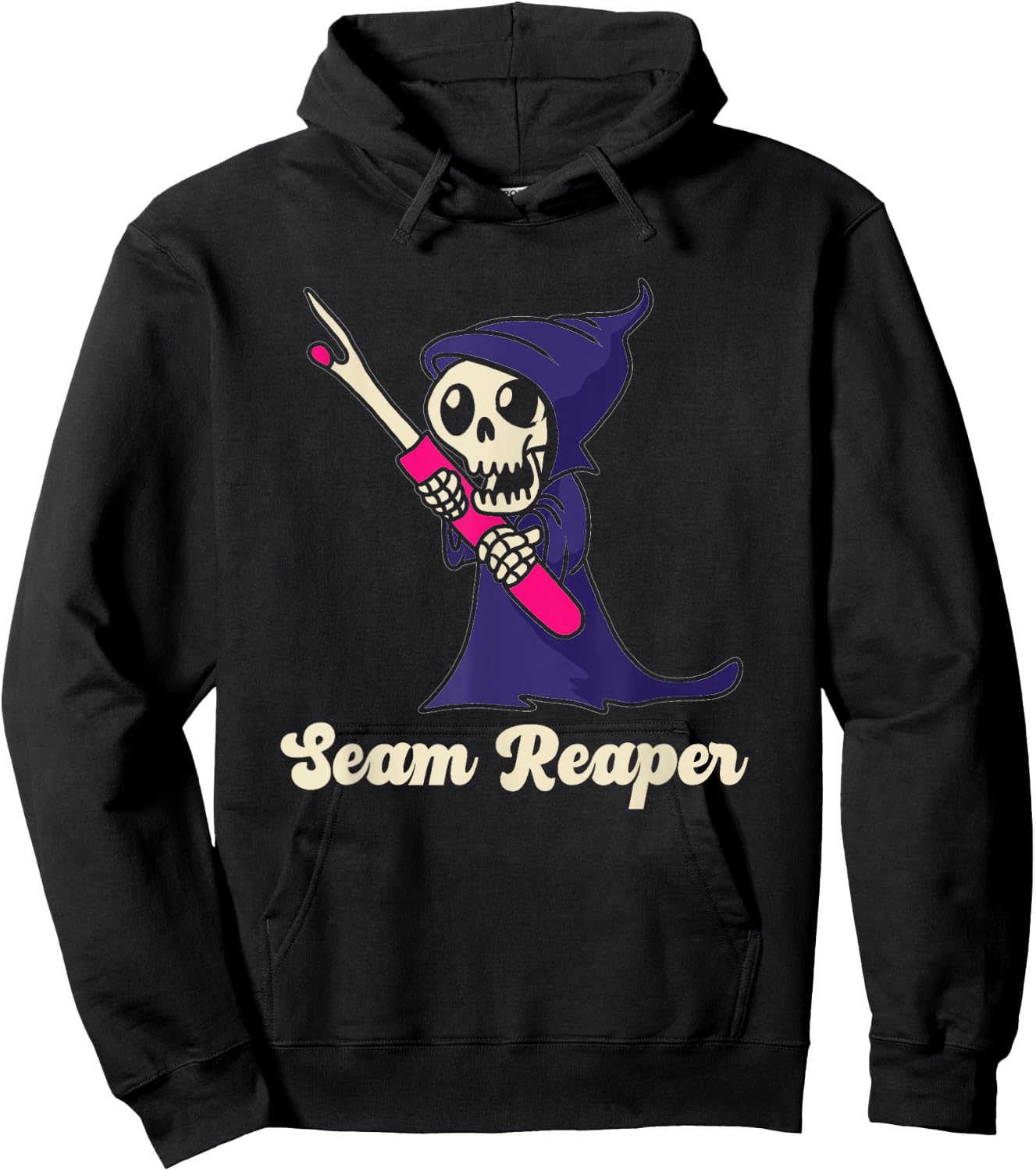 Seam Reaper Funny Seam Ripper Gift Hoodie - Hoodie | Black