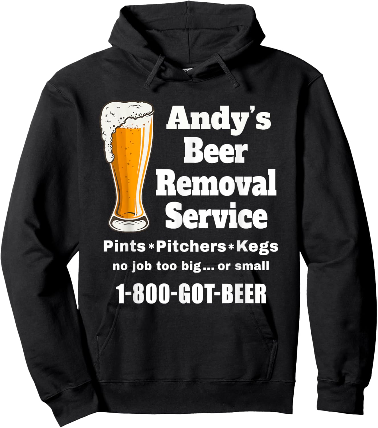 Andy's Beer Removal Service Andrew Funny Beer lover drinker Hoodie - Hoodie | Black