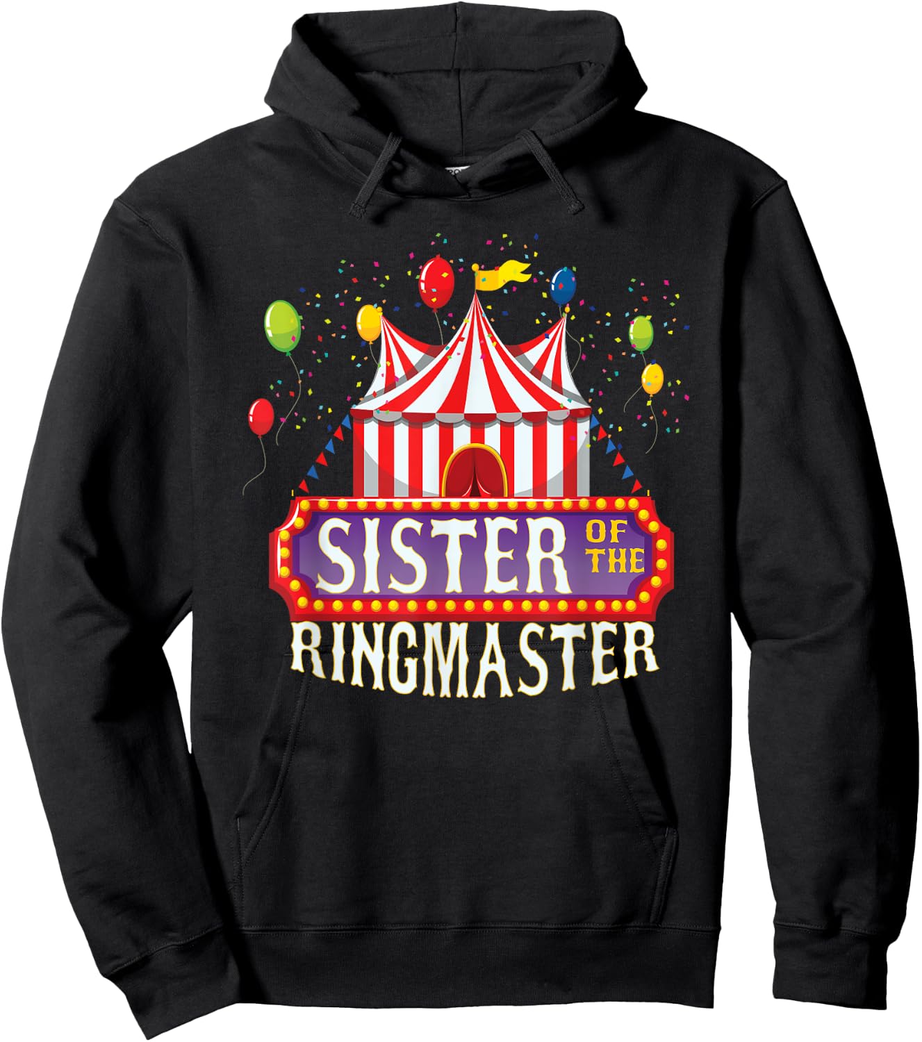 Sister Of The Birthday Ringmaster Kids Circus Party B-day Hoodie - Hoodie | Black