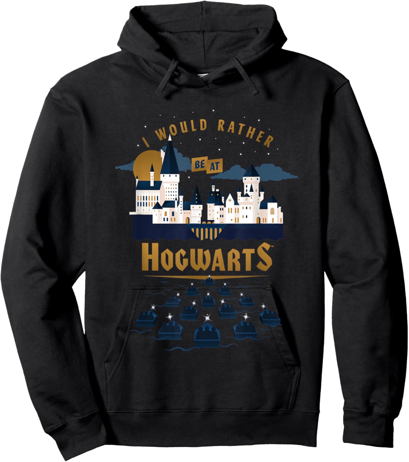 Harry Potter I Would Rather Be At Hogwarts Hoodie - Hoodie | Black
